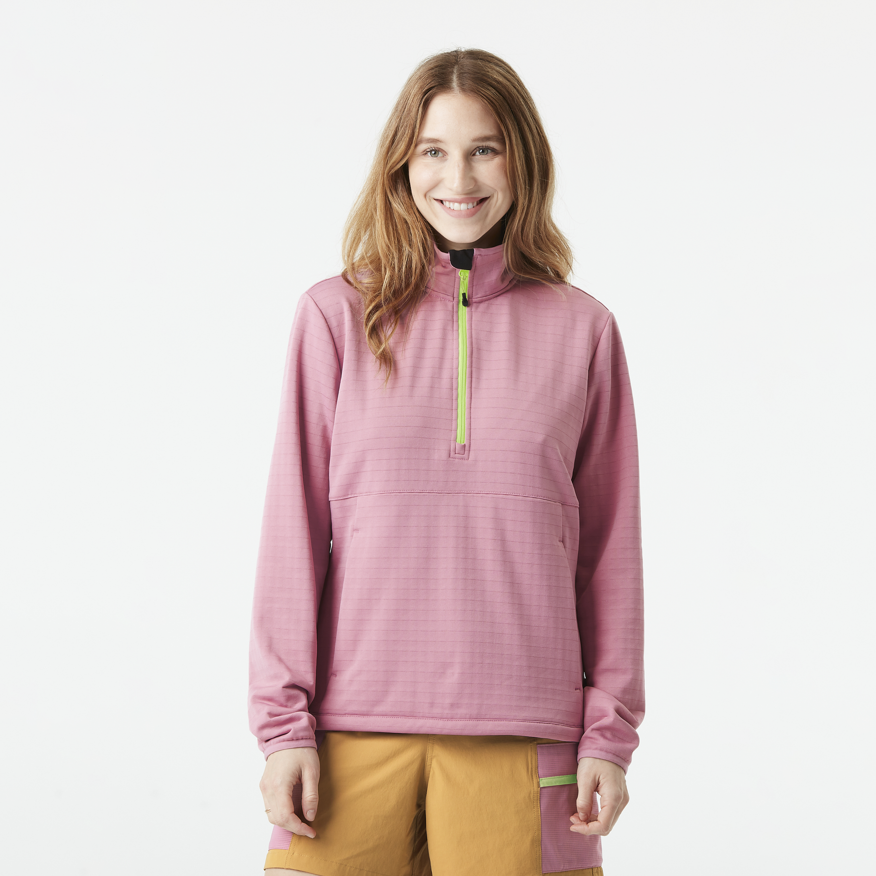 BAKE W 1/4 GRID FLEECE __color:Mauve_Orchid#9