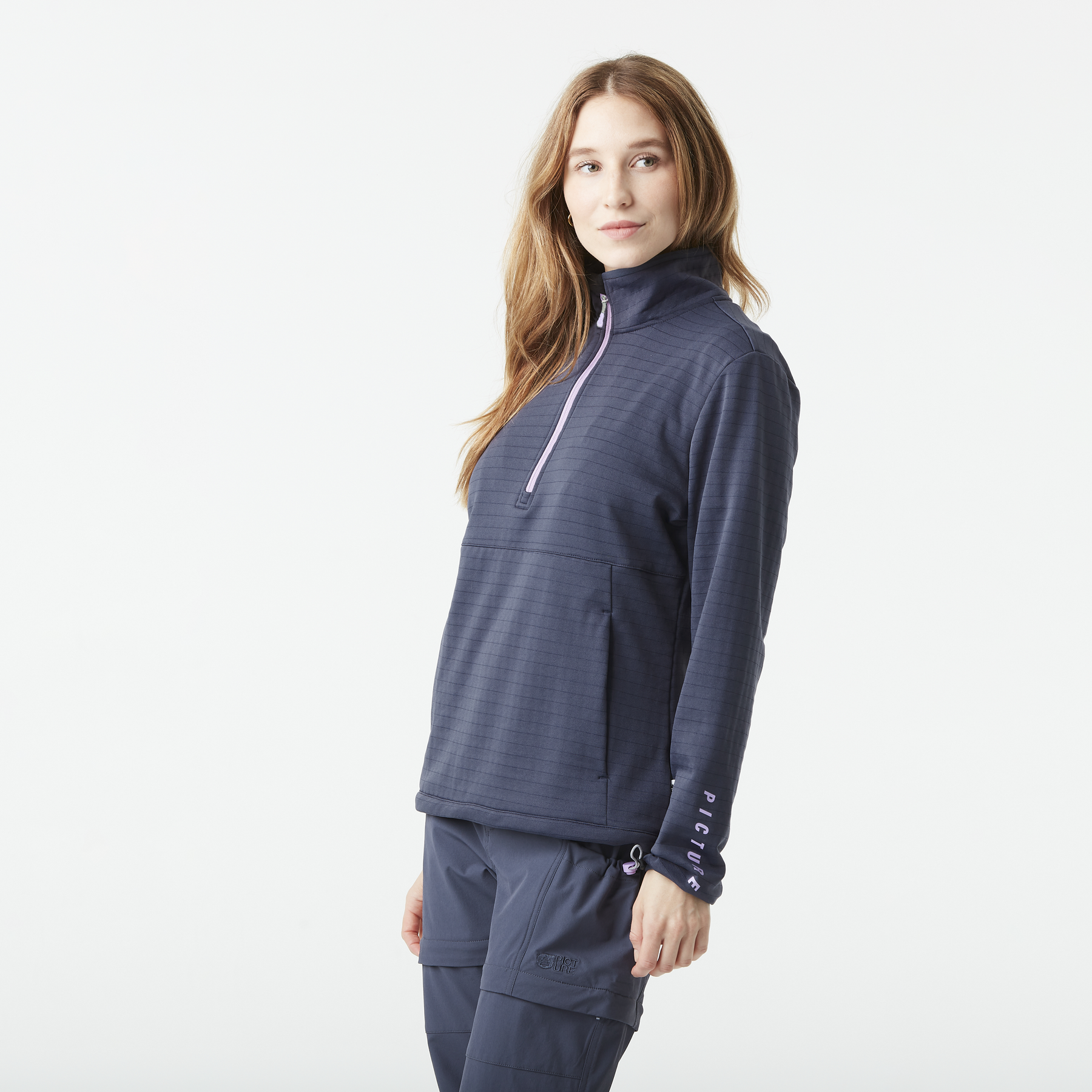BAKE W 1/4 GRID FLEECE __color:Odyssey_Gray#16