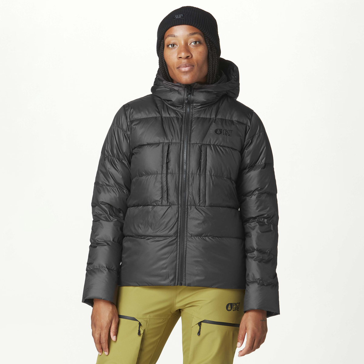HI PUFF DOWN W JKT __color:Black#5