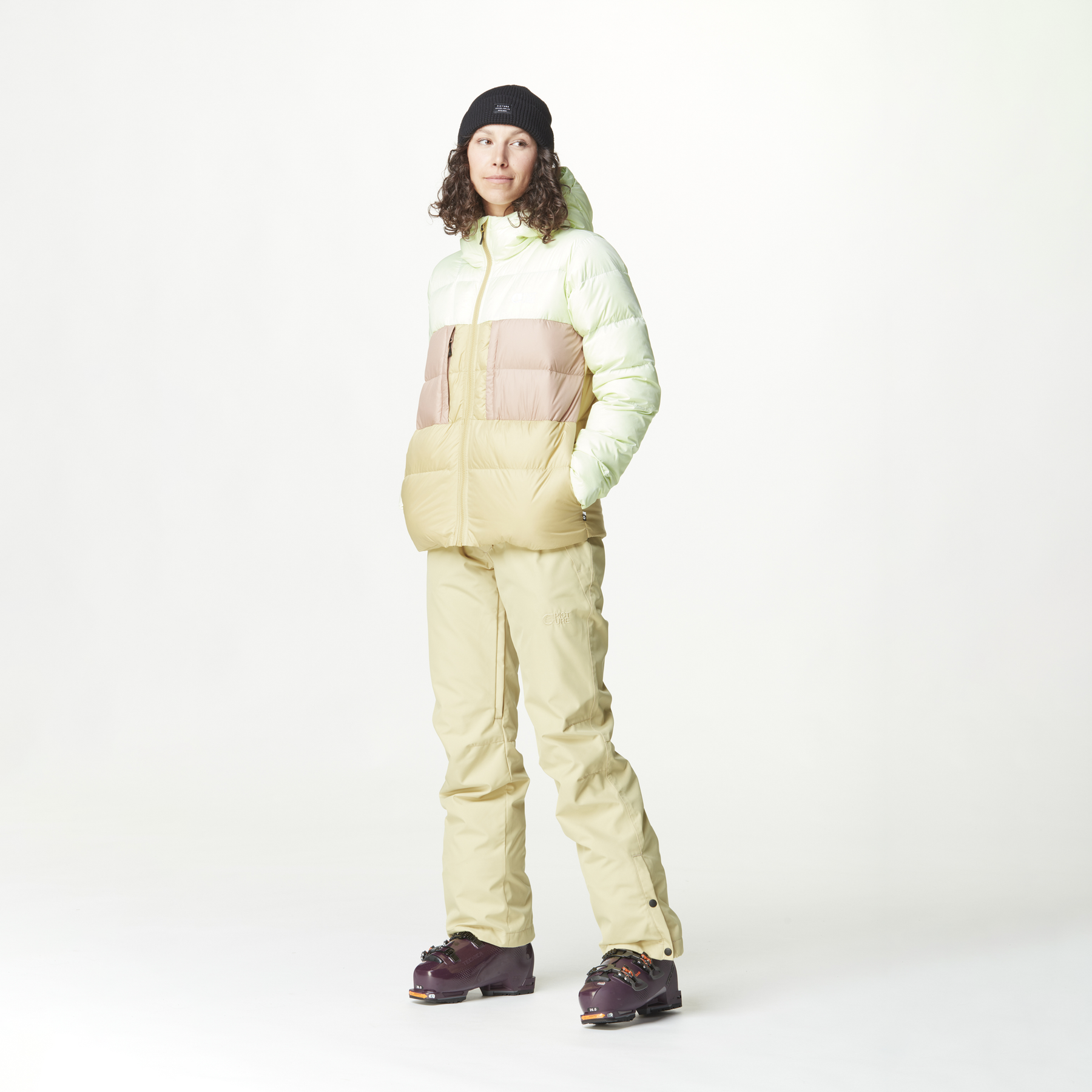 HI PUFF DOWN W JKT __color:Lime_Cream_Hemp_Roebuck#17