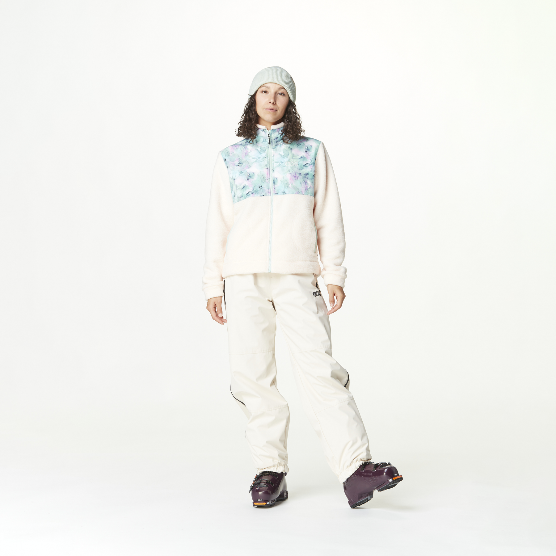 ZELKOVA PRINTED FLEECE __color:Blurry_Water_Print#1
