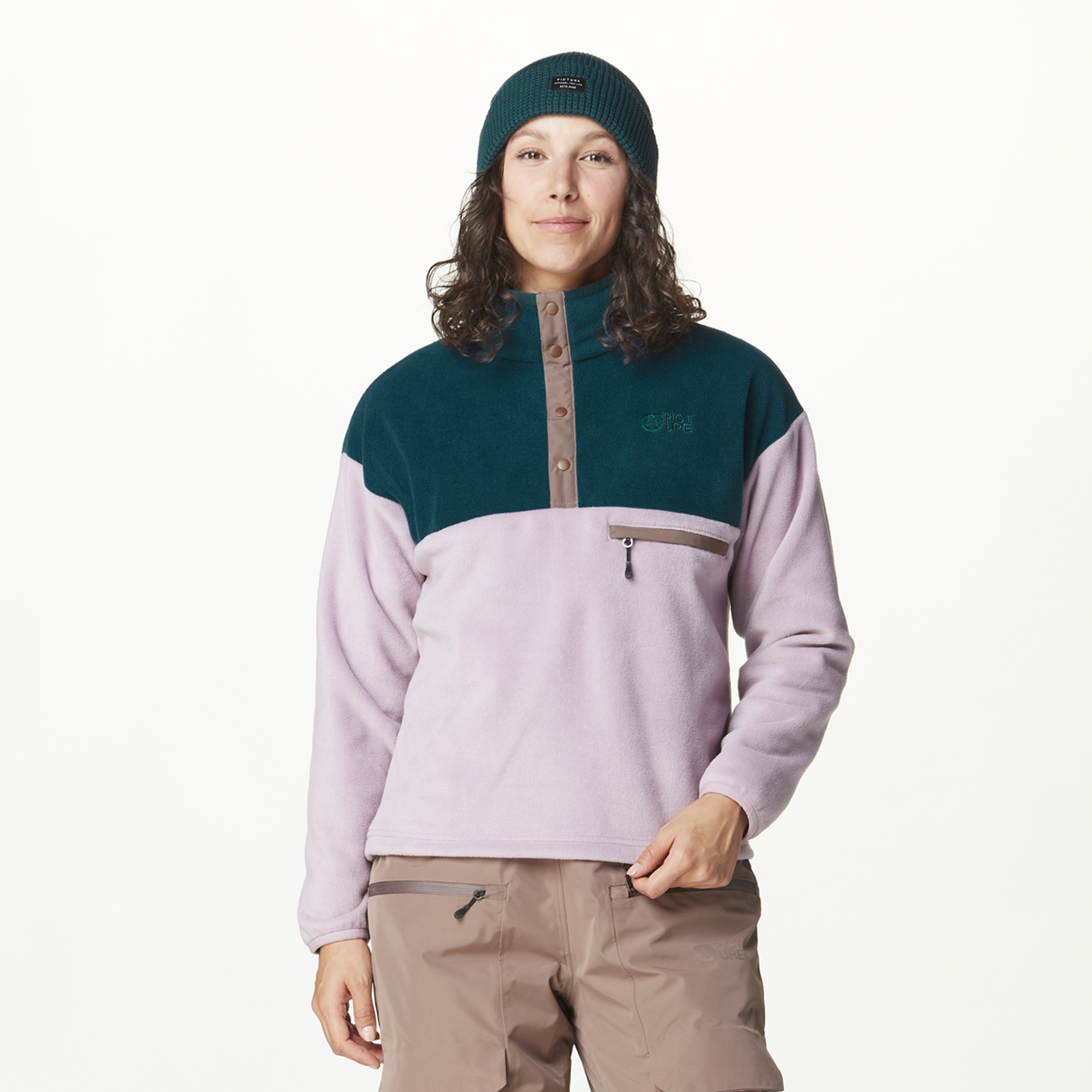 RETRO ARCCA W 1/4 FLEECE __color:Sea_Fog_Deep_Water#0