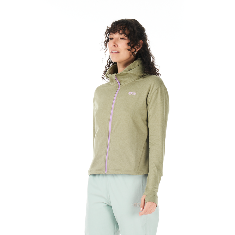 SHARI W ZIP TECH HOODIE __color:Aloe#1