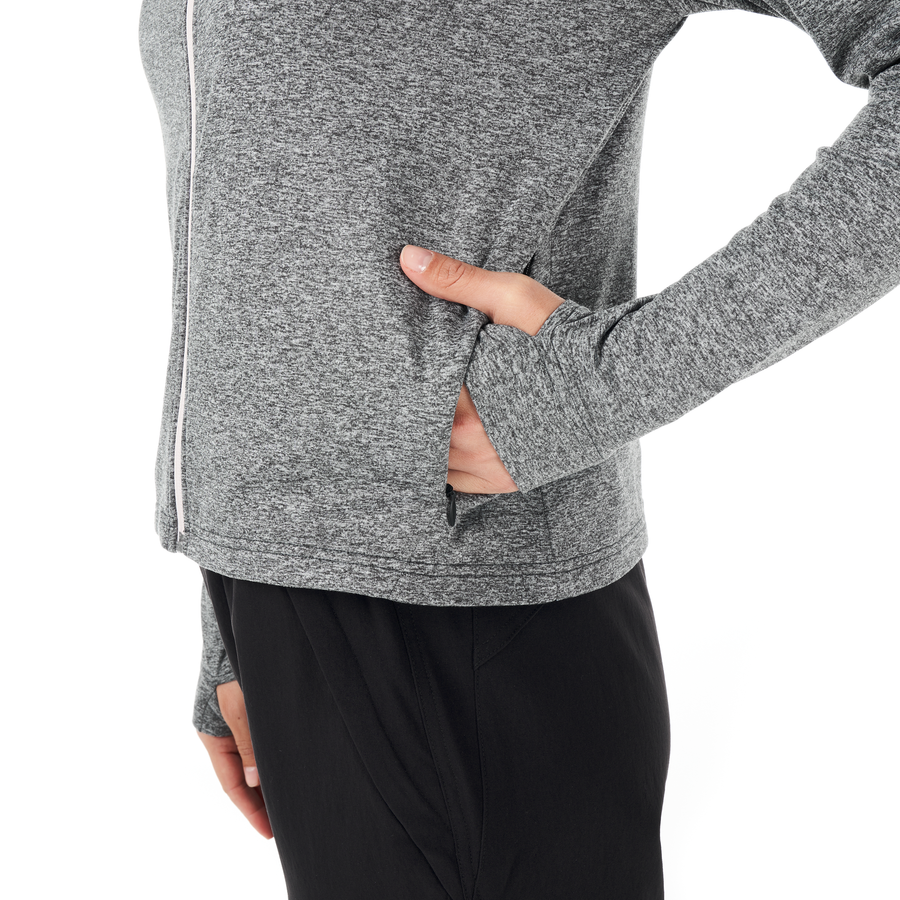 SHARI W ZIP TECH HOODIE __color:Black#13