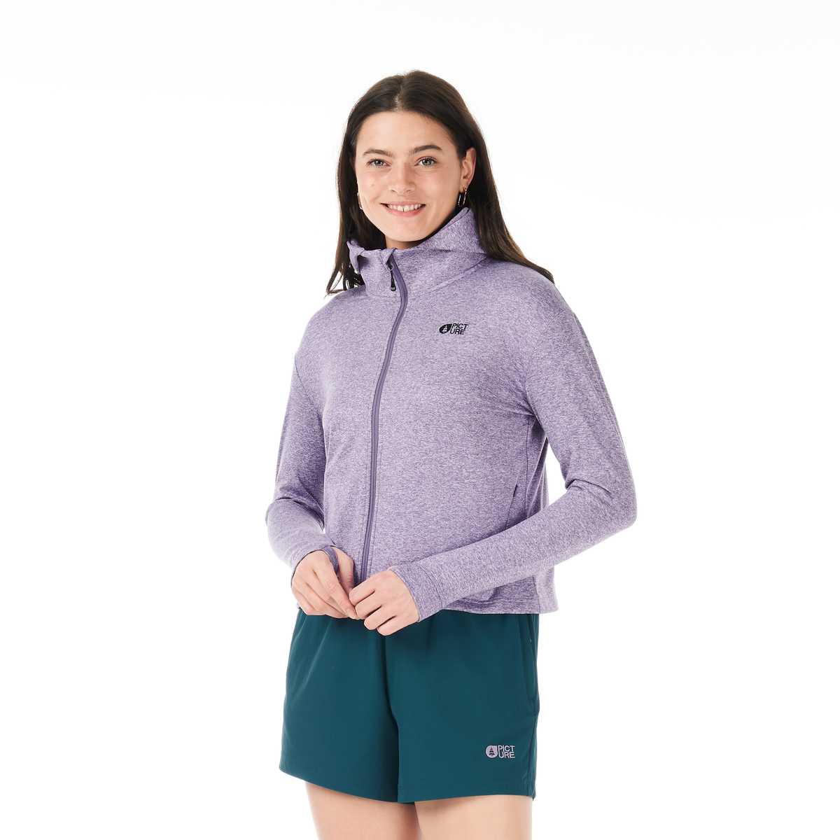 SHARI W ZIP TECH HOODIE __color:Purple_Haze#22