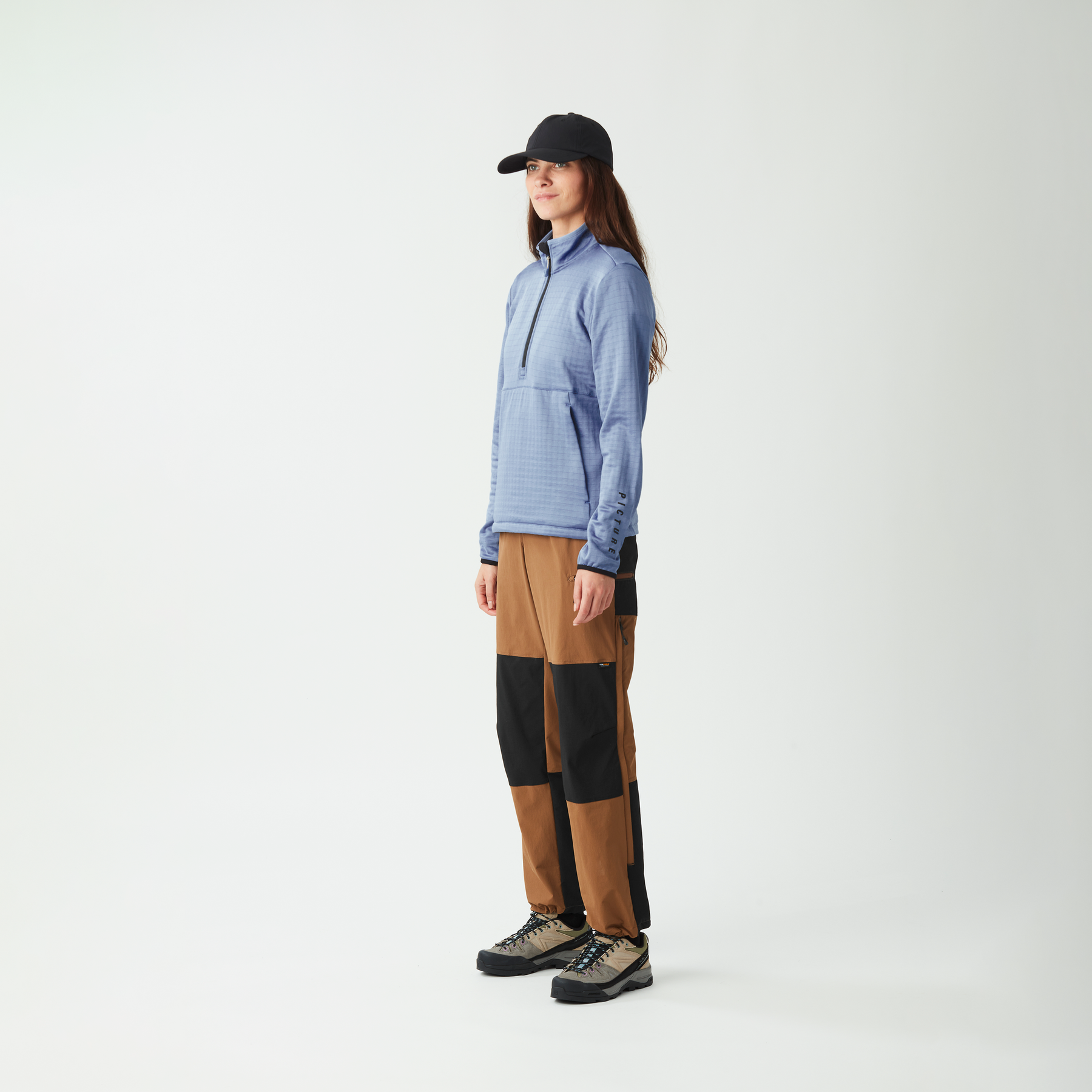 BAKE W 1/4 GRID FLEECE __color:Stonewash#8