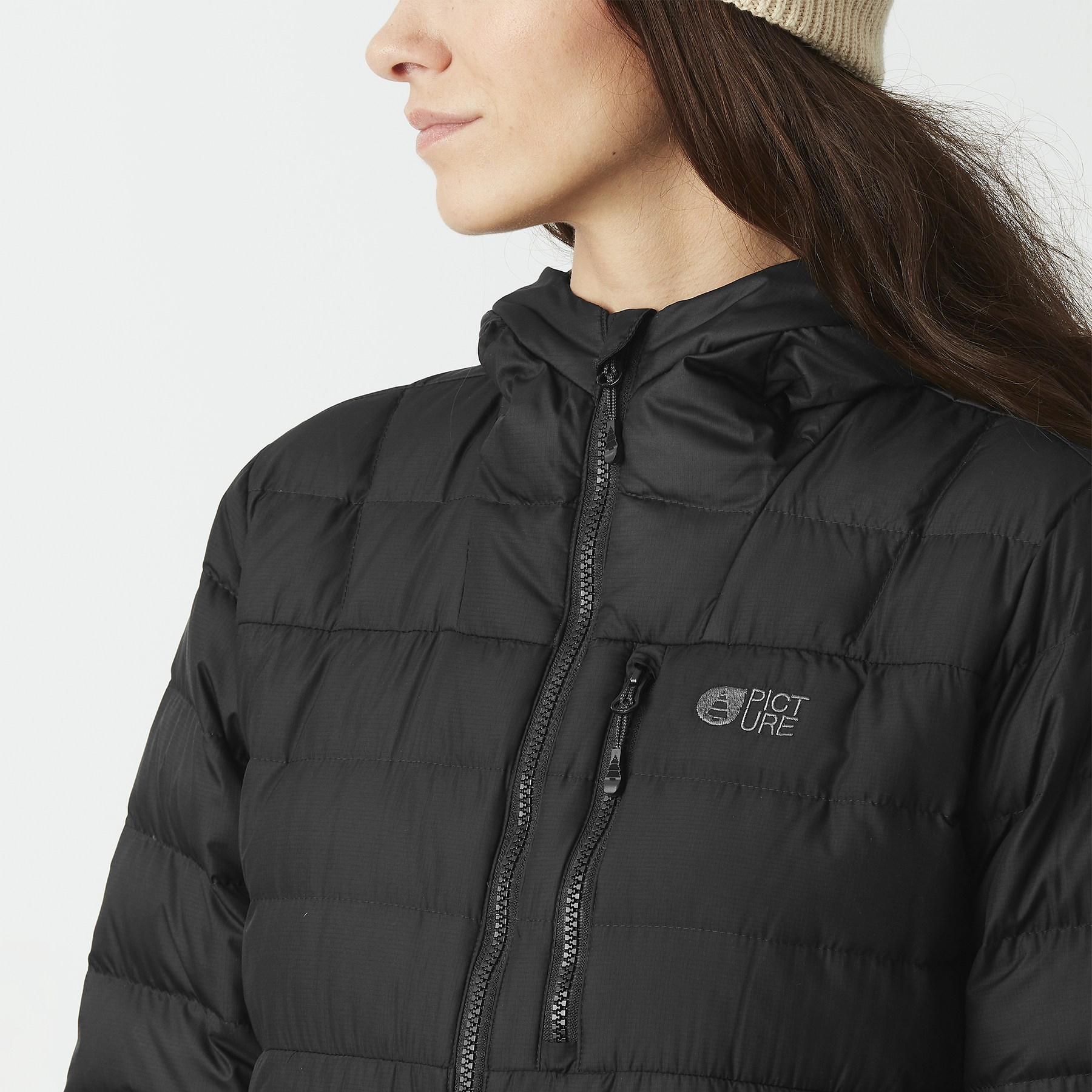 MID PUFF DOWN W JKT __color:Black#5