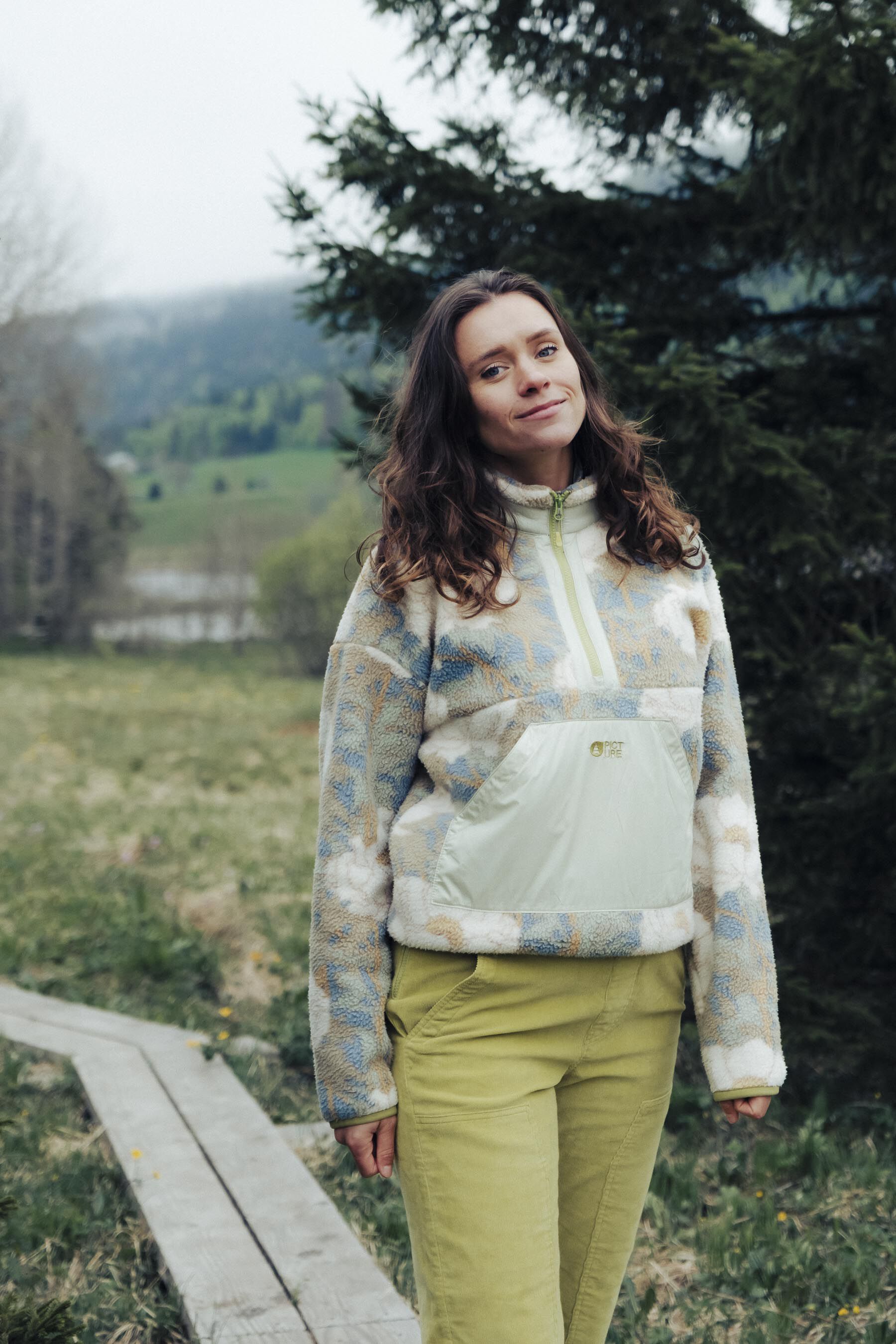 ZELKOVA 1/4 PRINT FLEECE __color:Timeless_Flower_Print#7