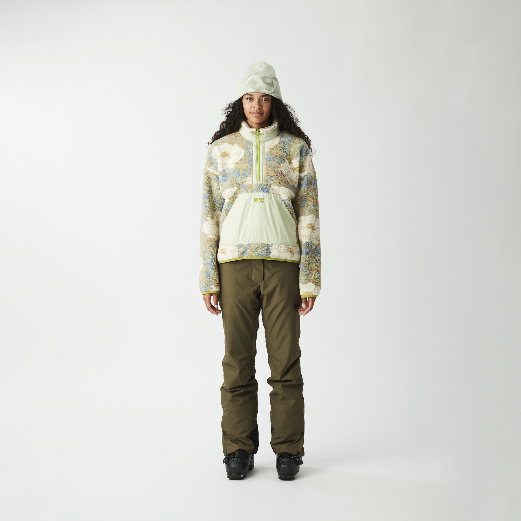 ZELKOVA 1/4 PRINT FLEECE __color:Timeless_Flower_Print#8