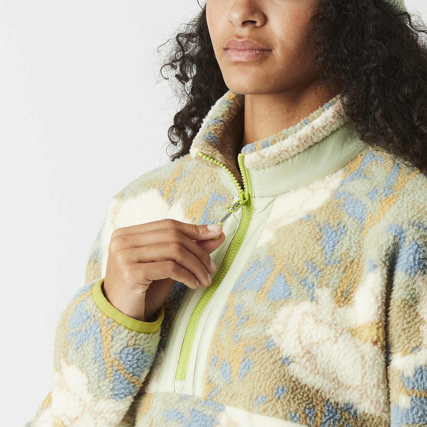 ZELKOVA 1/4 PRINT FLEECE __color:Timeless_Flower_Print#11