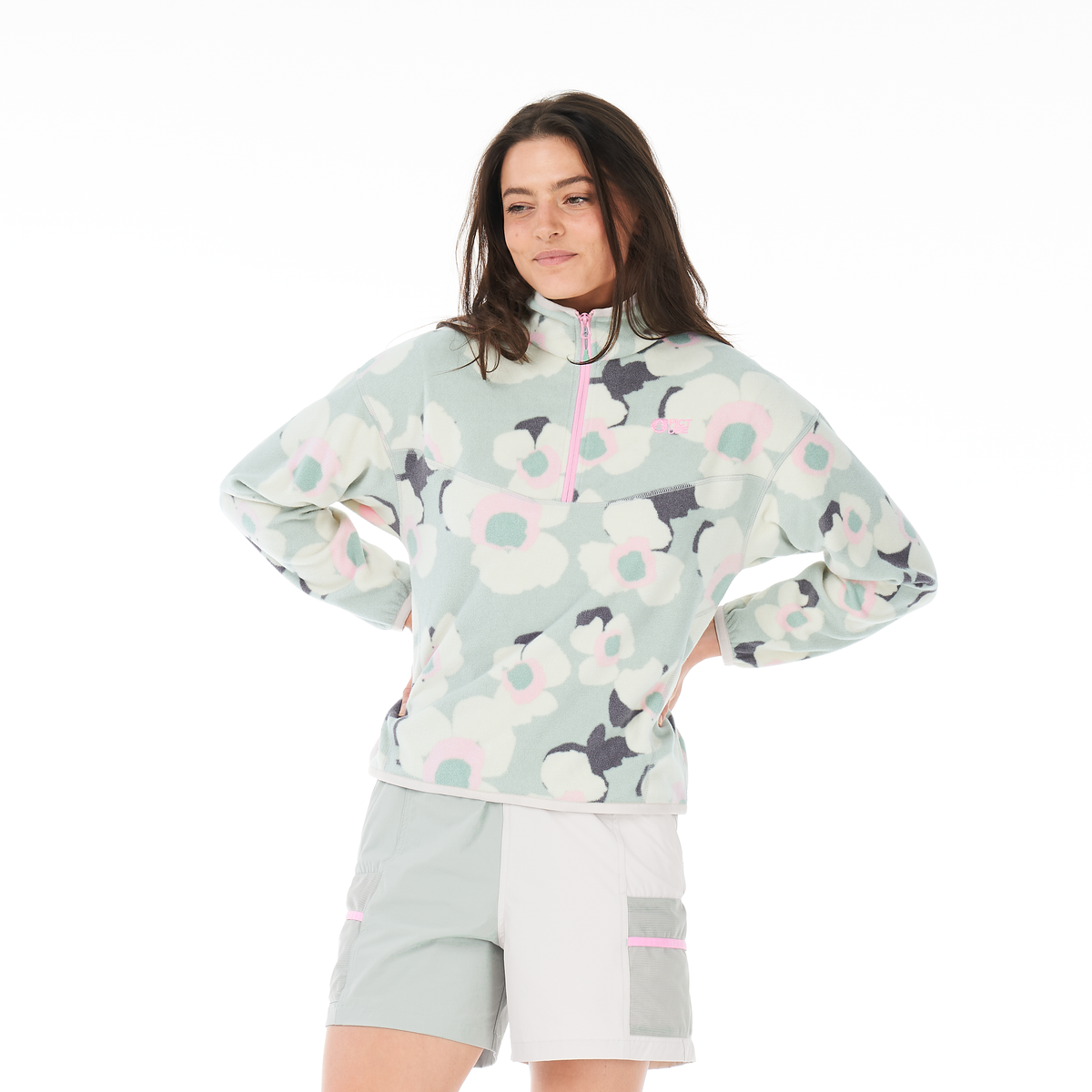 INARIA W 1/4 PRD FLEECE __color:Summit_Bouquet_Print#0