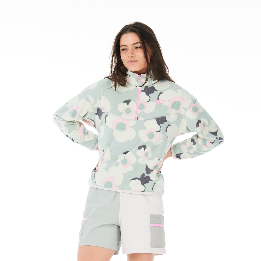 INARIA W 1/4 PRD FLEECE __color:Summit_Bouquet_Print#0