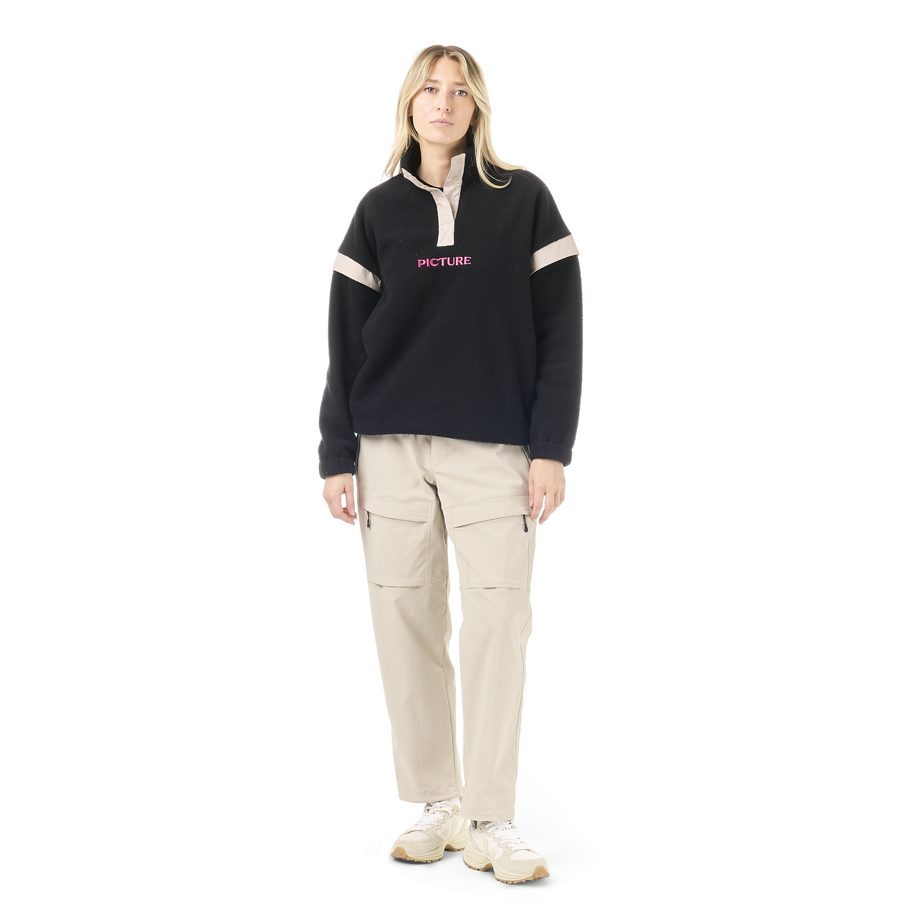 VELORA 1/4 FLEECE __color:Black#5