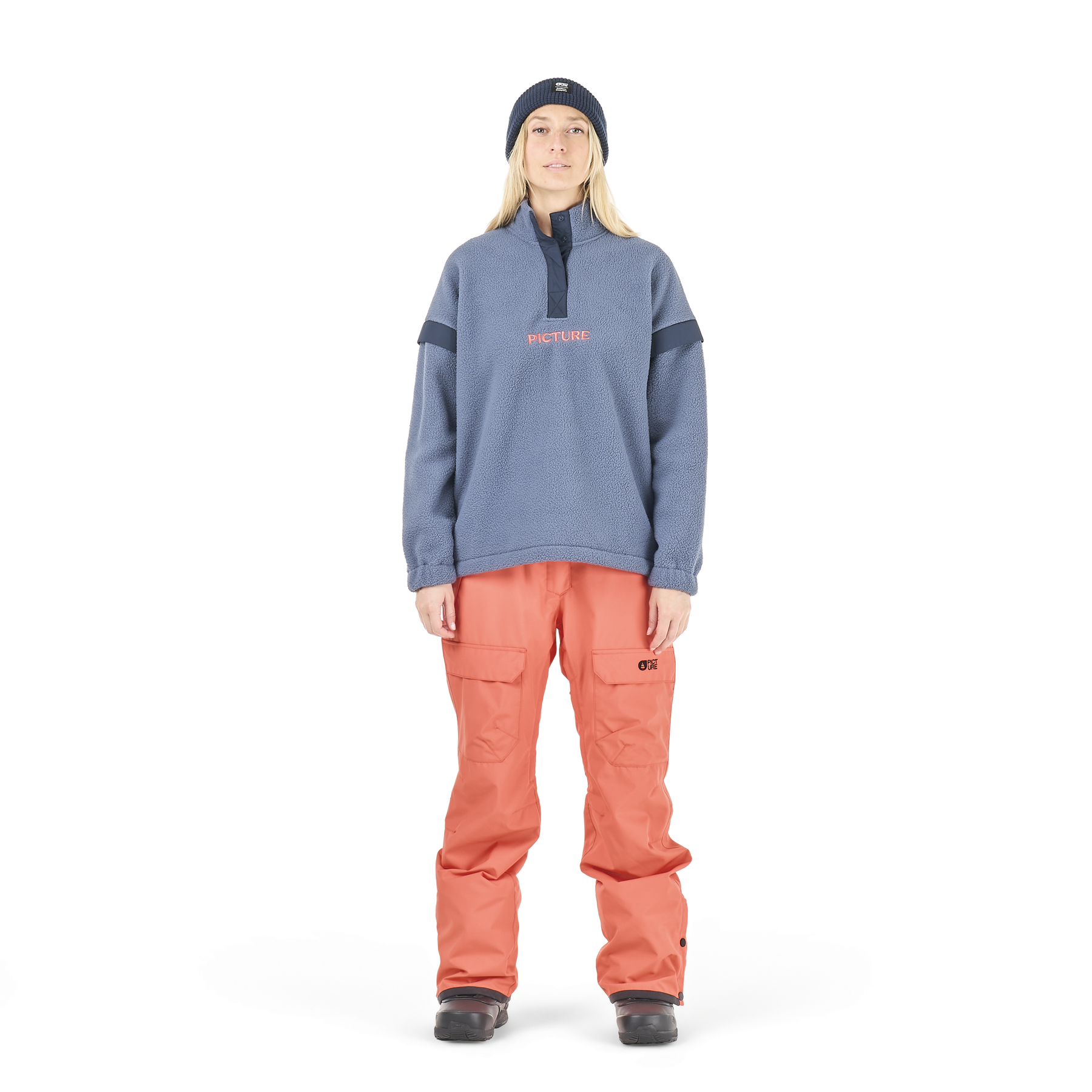 VELORA 1/4 FLEECE __color:Vintage_Indigo#16