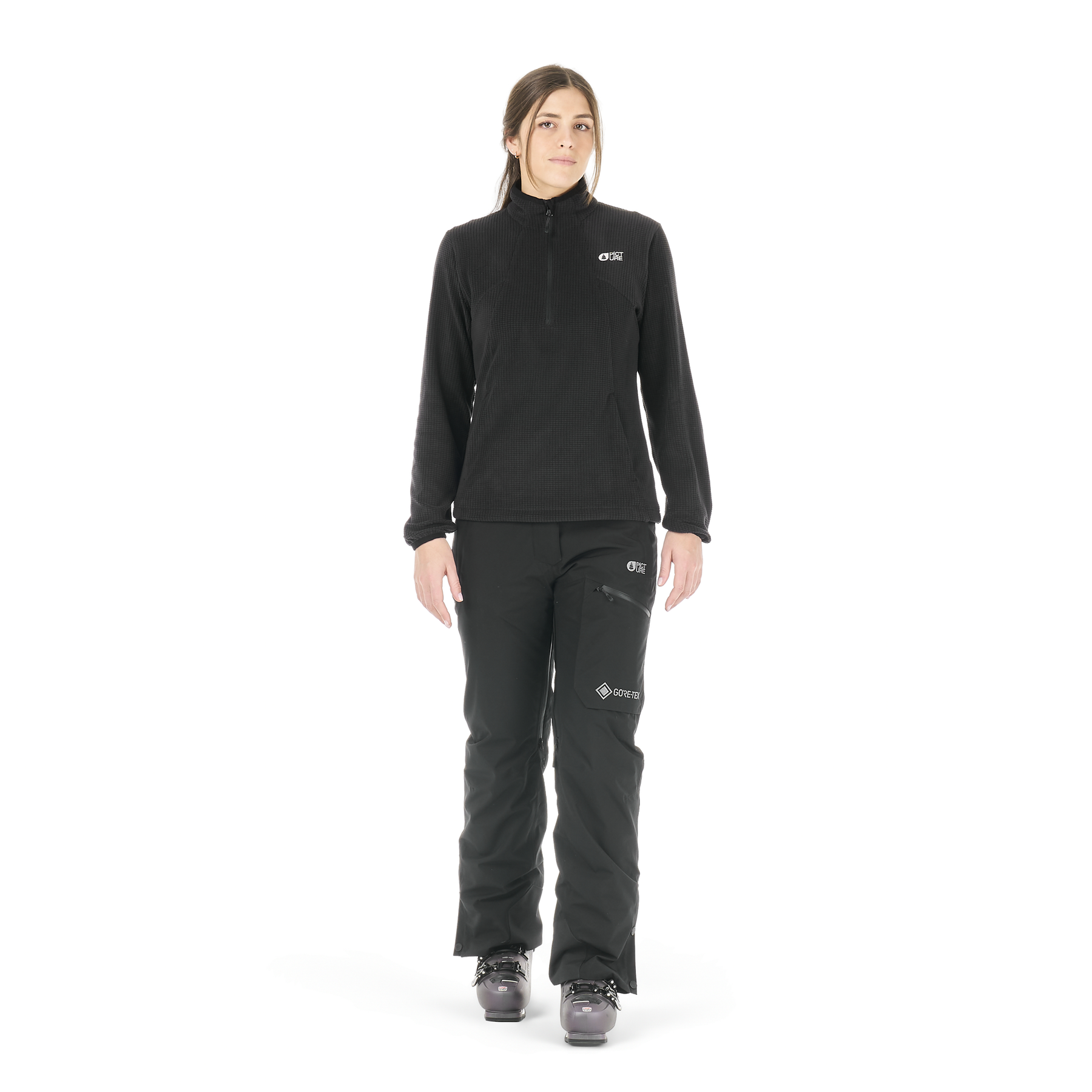 WEAVY W 1/4 GRID FLEECE __color:Black#9