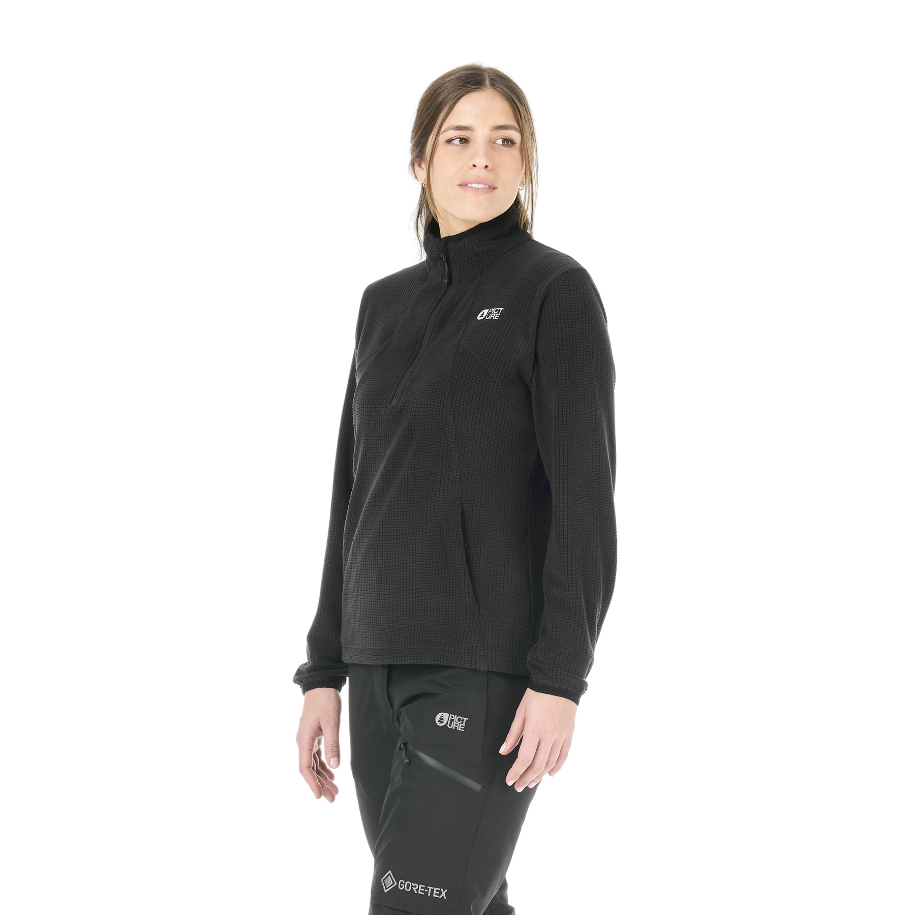 WEAVY W 1/4 GRID FLEECE __color:Black#8