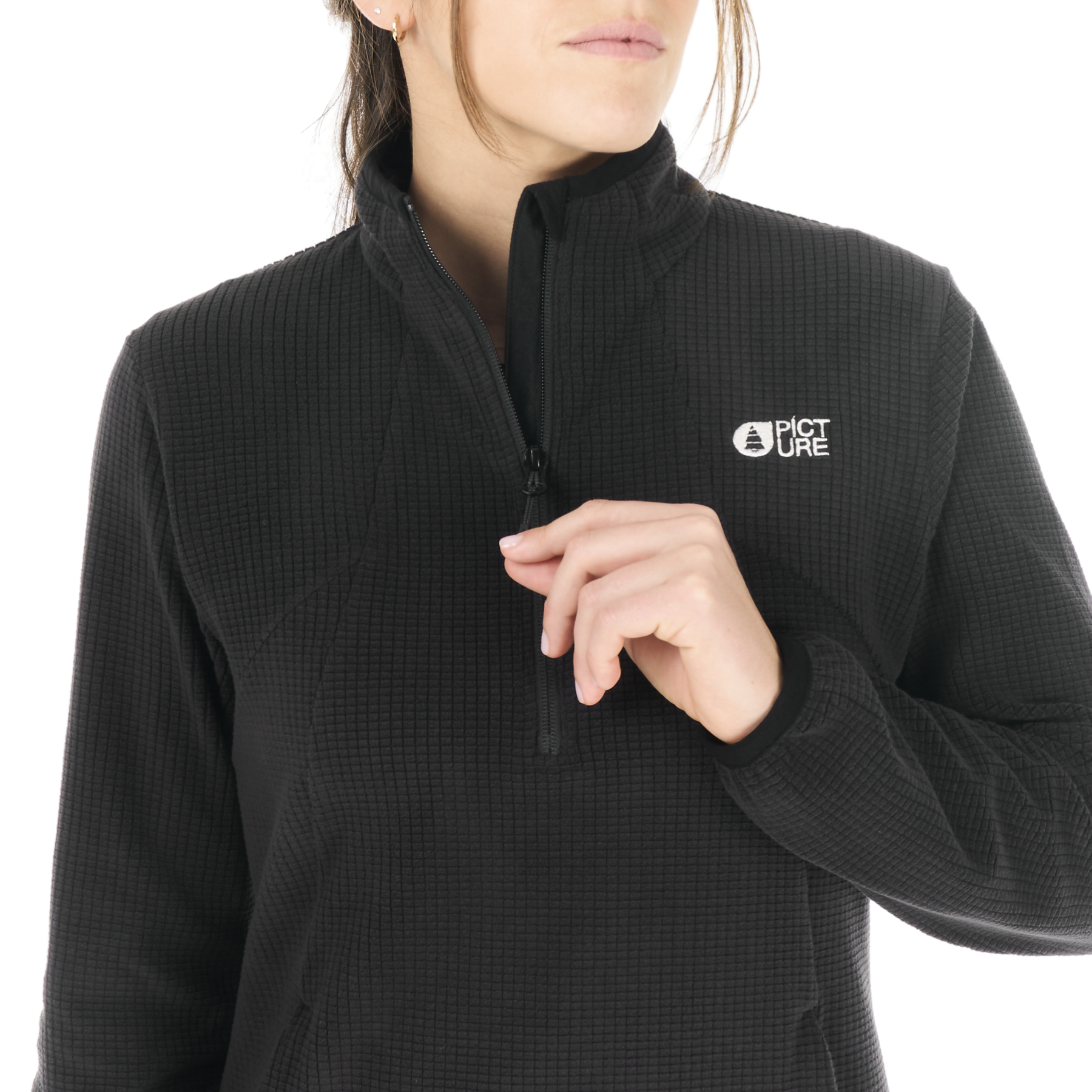 WEAVY W 1/4 GRID FLEECE __color:Black#12