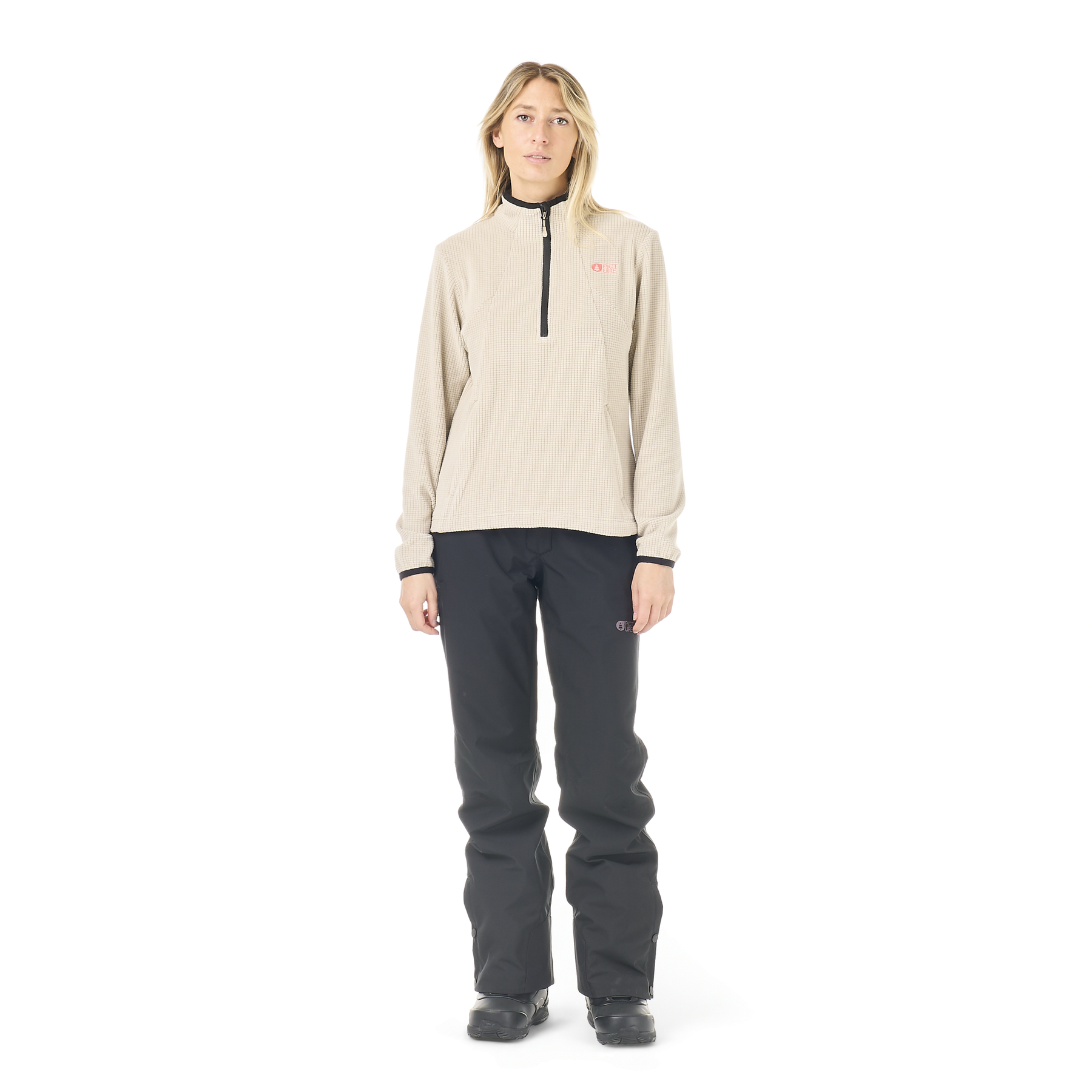 WEAVY W 1/4 GRID FLEECE __color:Pure_Cashmere#17