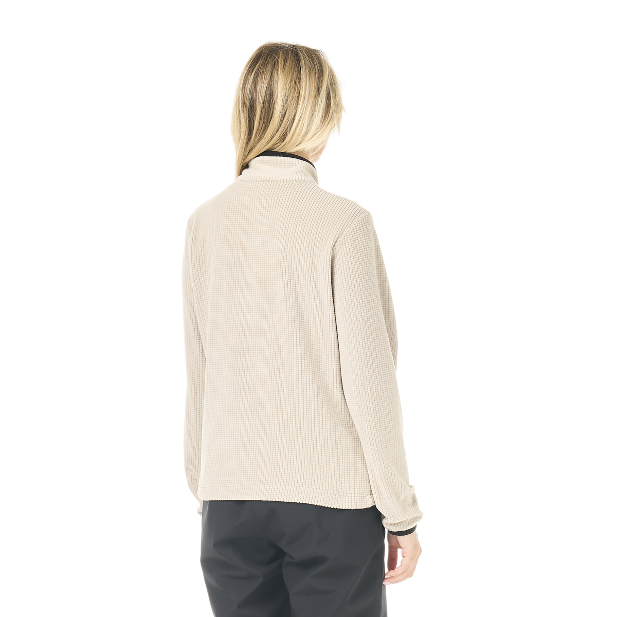 WEAVY W 1/4 GRID FLEECE __color:Pure_Cashmere#18