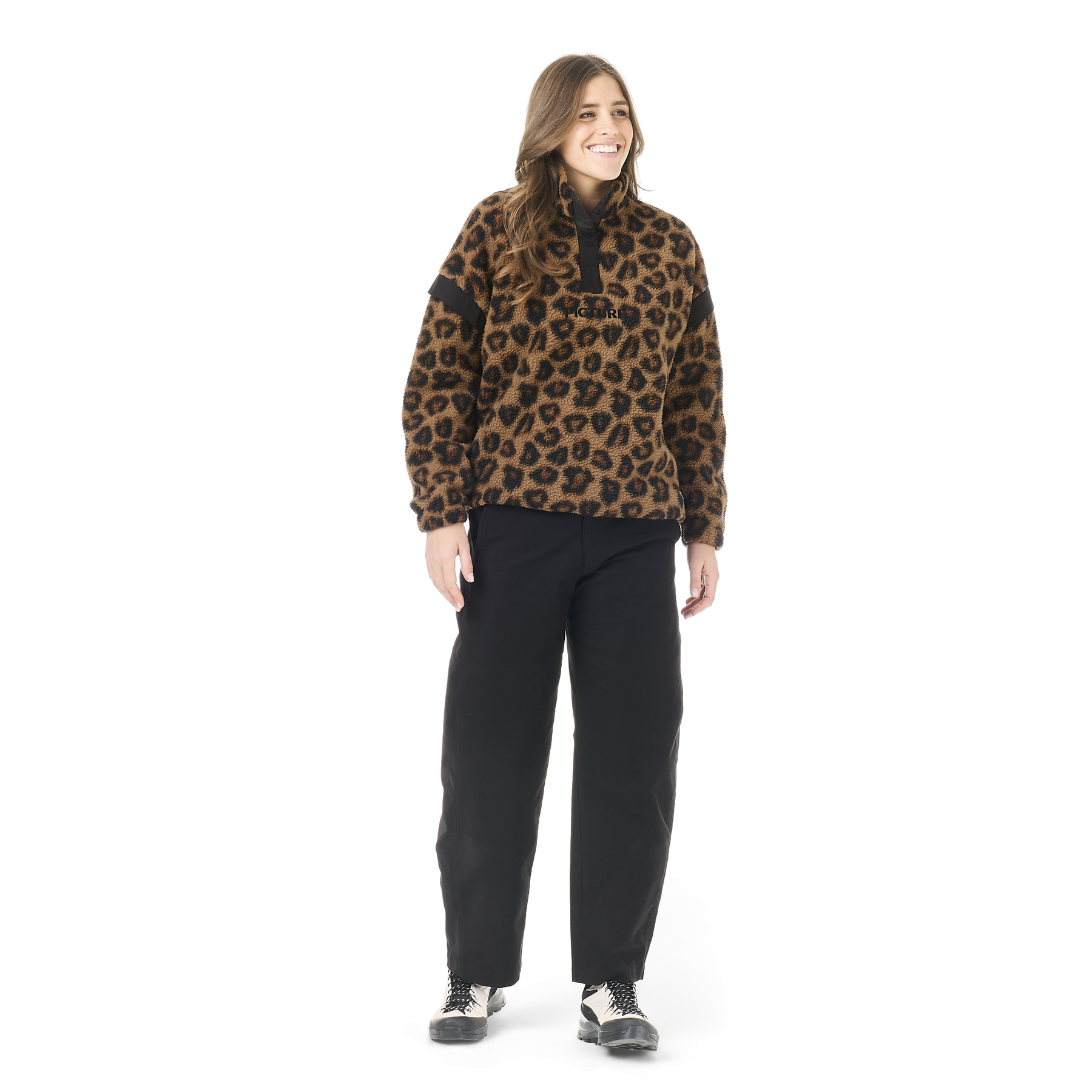 VELORA PRINTED 1/4 FLEECE __color:Wild_Spot_Print#16