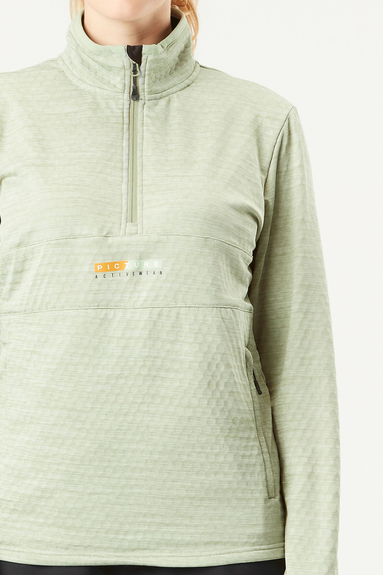 TAHITA 1/4 GRID FLEECE __color:Desert_Sage#12