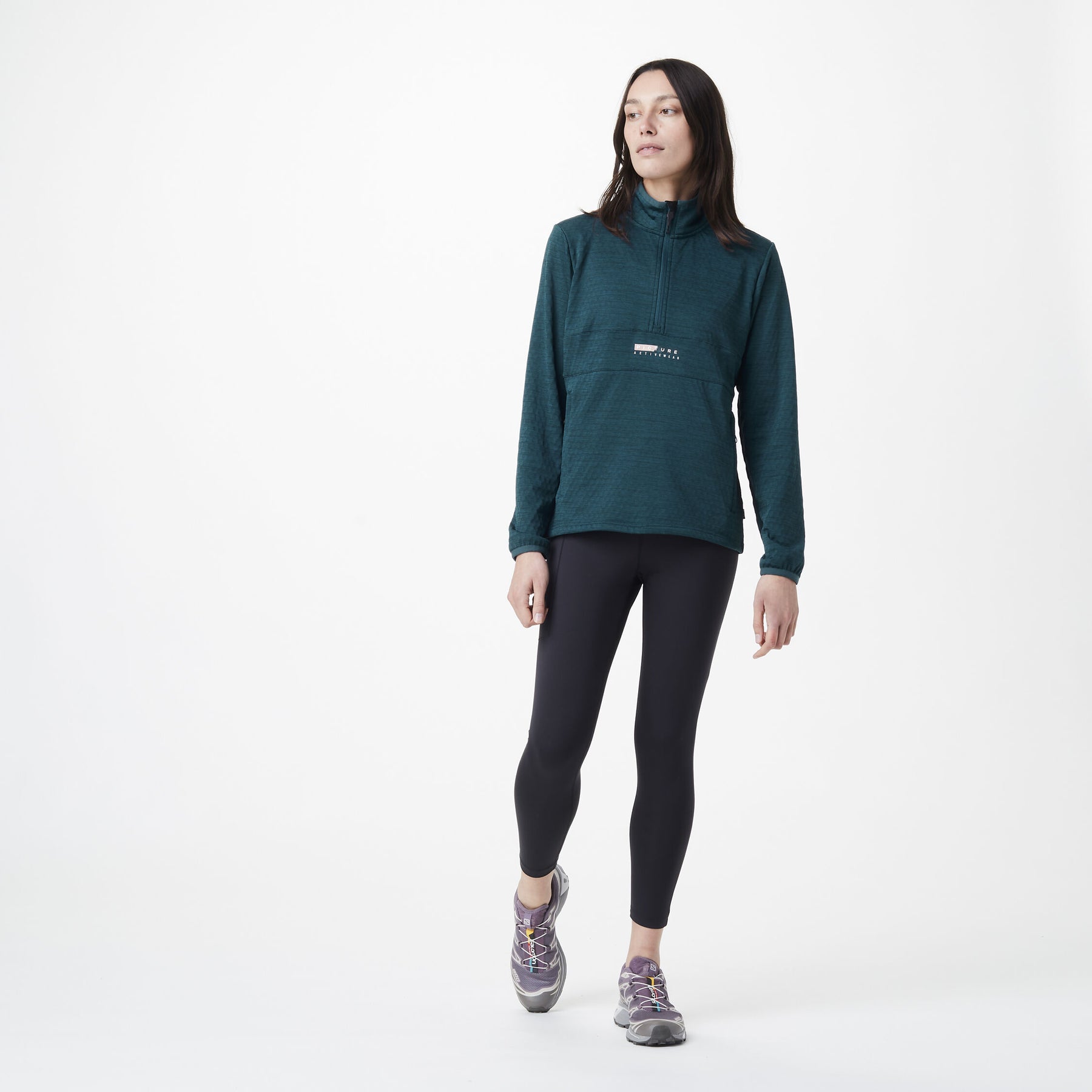 TAHITA 1/4 GRID FLEECE __color:Deep_Water#0