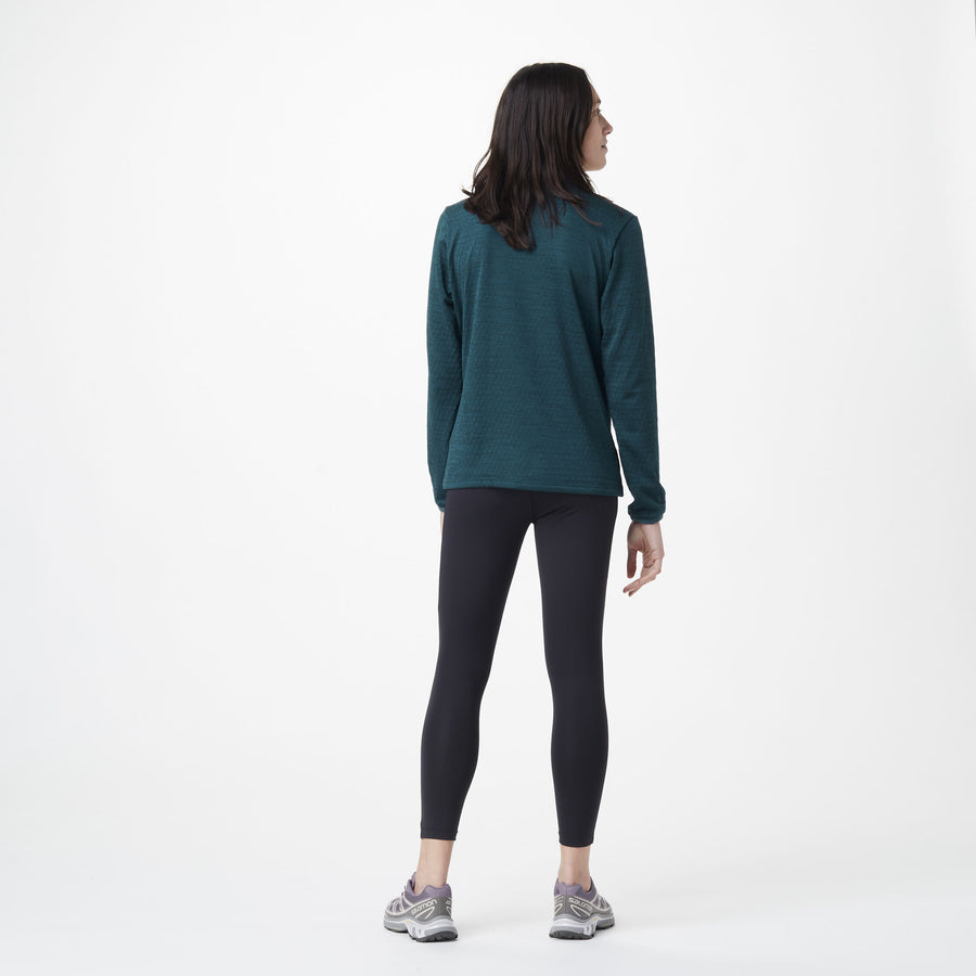 TAHITA 1/4 GRID FLEECE __color:Deep_Water#1