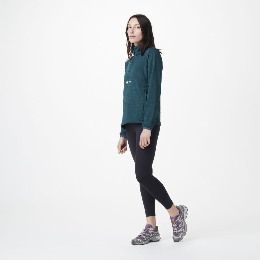 TAHITA 1/4 GRID FLEECE __color:Deep_Water#2