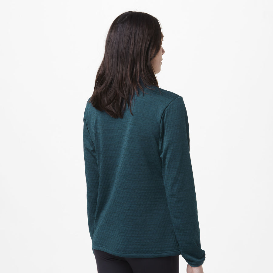 TAHITA 1/4 GRID FLEECE __color:Deep_Water#4