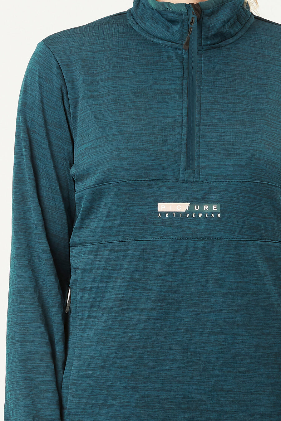 TAHITA 1/4 GRID FLEECE __color:Deep_Water#5