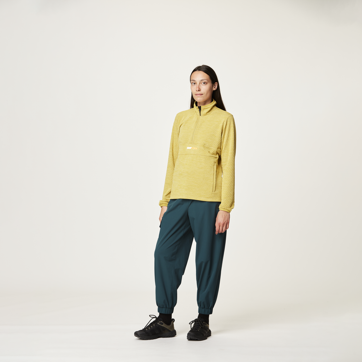 TAHITA 1/4 GRID FLEECE __color:Olivenite#25