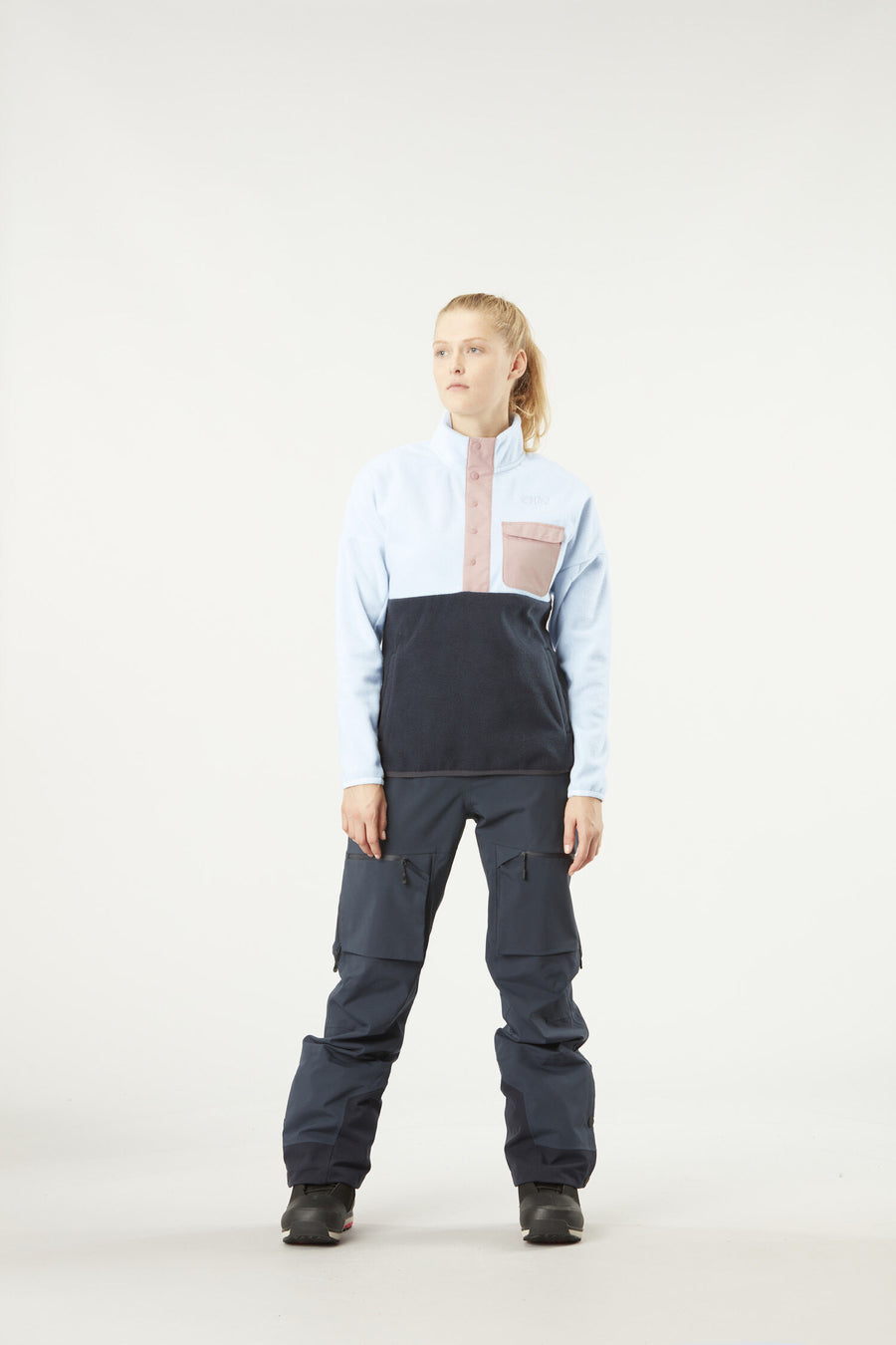 ARCCA 1/4 FLEECE __color:Ice_Melt-Dark_Blue#10