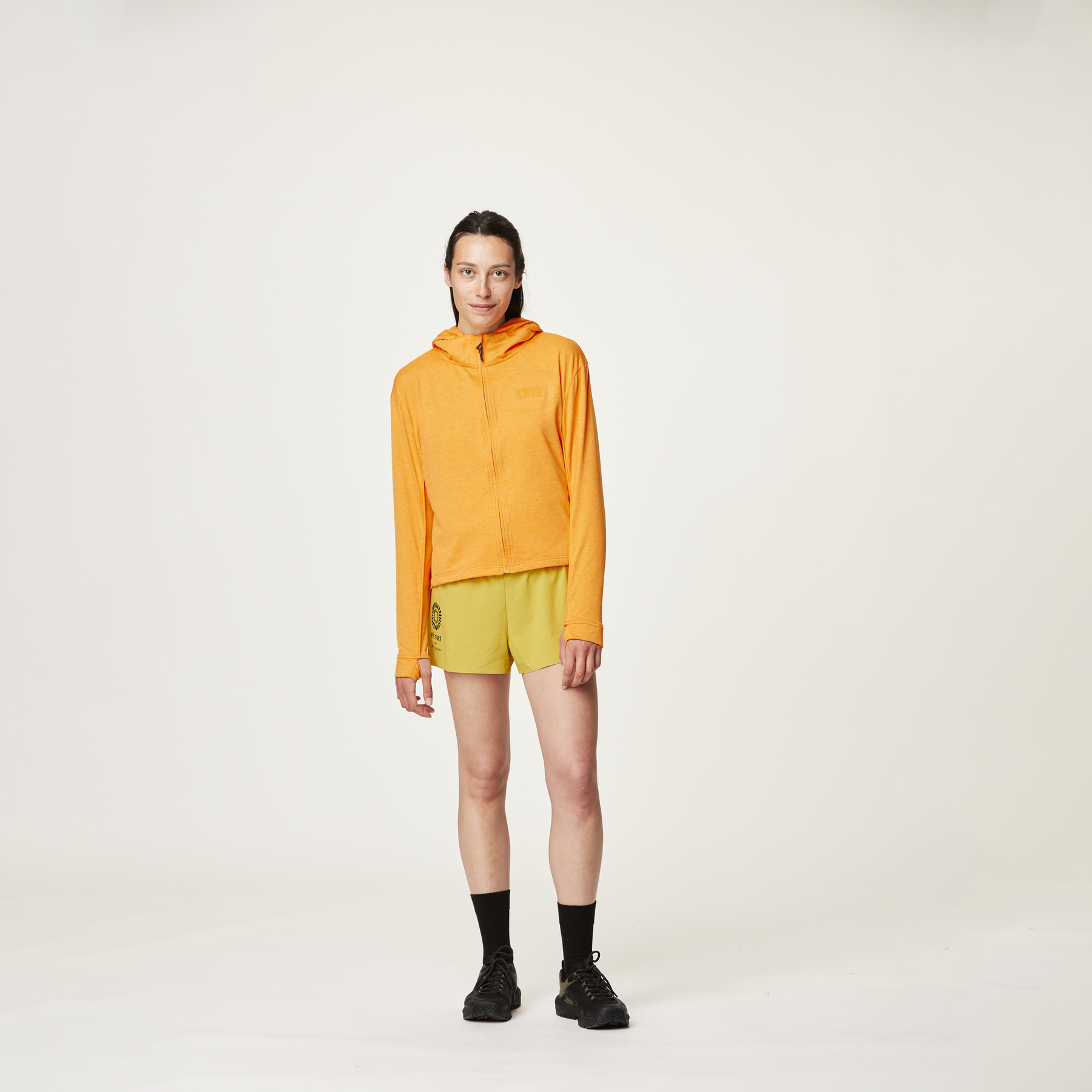 CELEST ZIP TECH HOODIE __color:Bright_Marigold#0