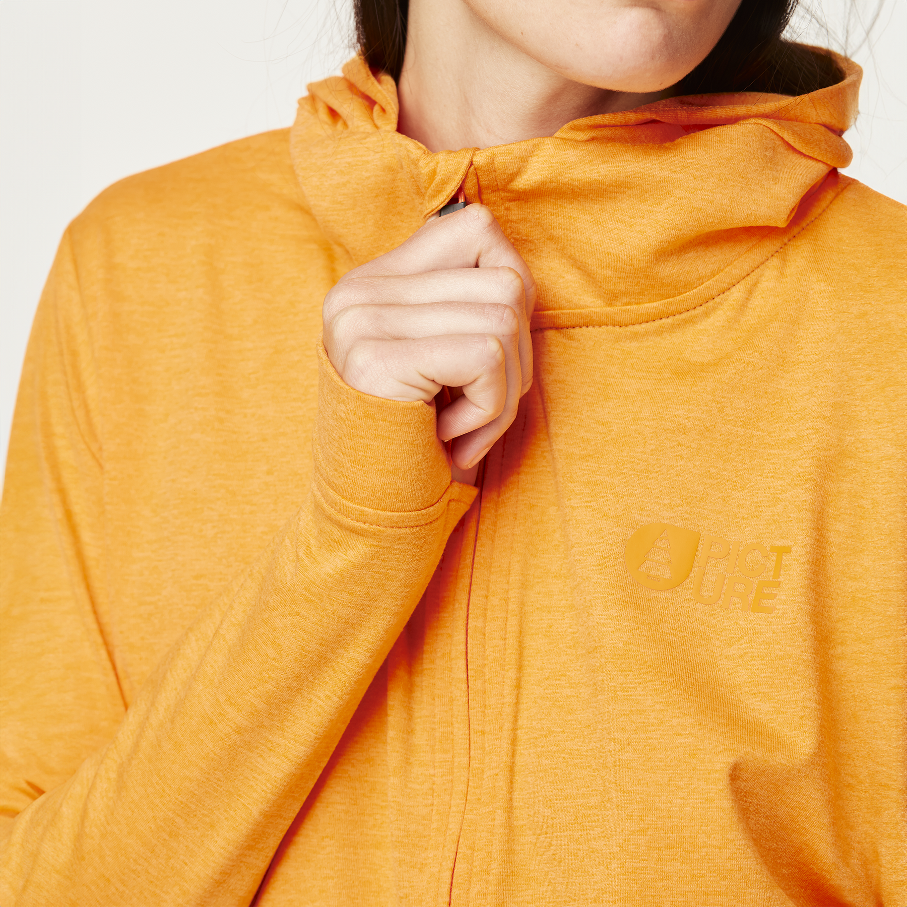 CELEST ZIP TECH HOODIE __color:Bright_Marigold#5