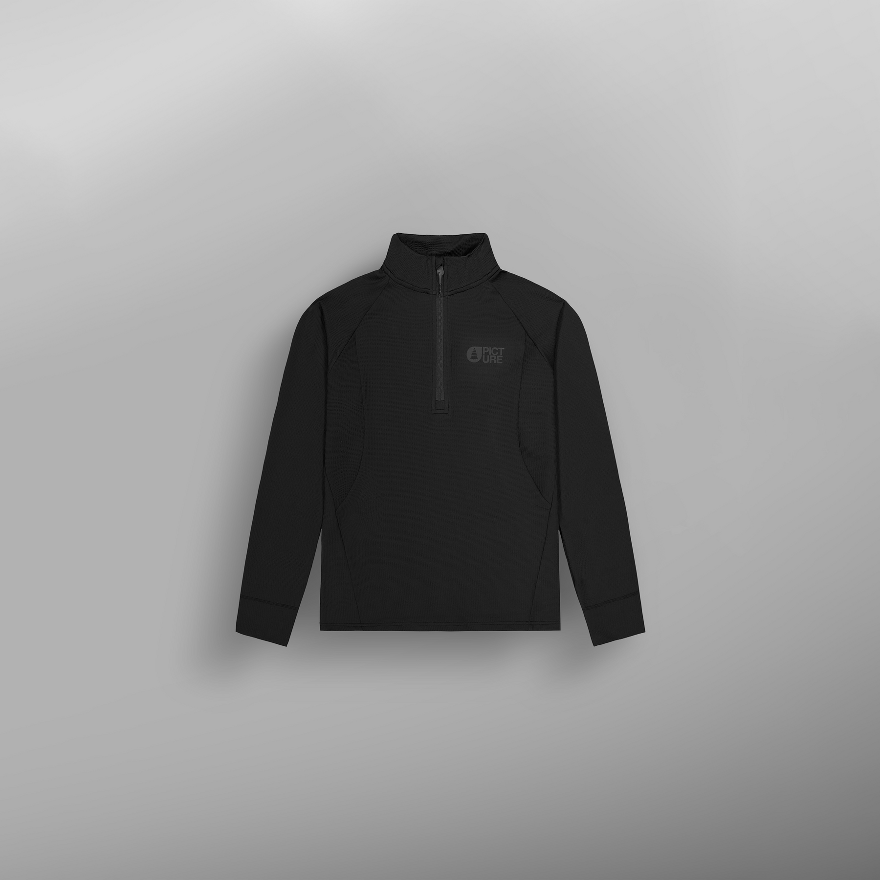 WINDY 1/4 FLEECE __color:Black#5
