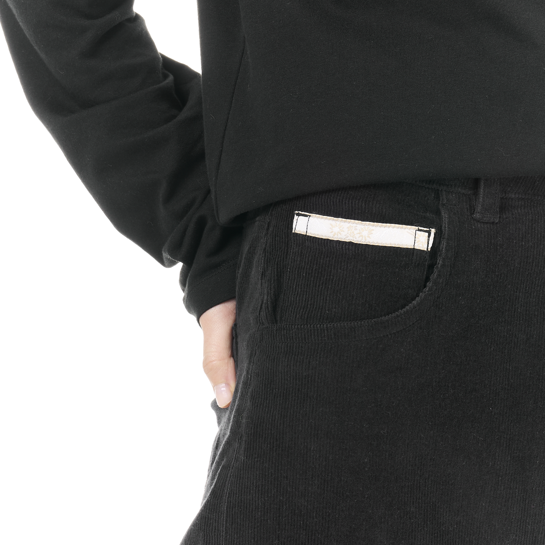 CATAVELA CORD PANTS __color:Black#3