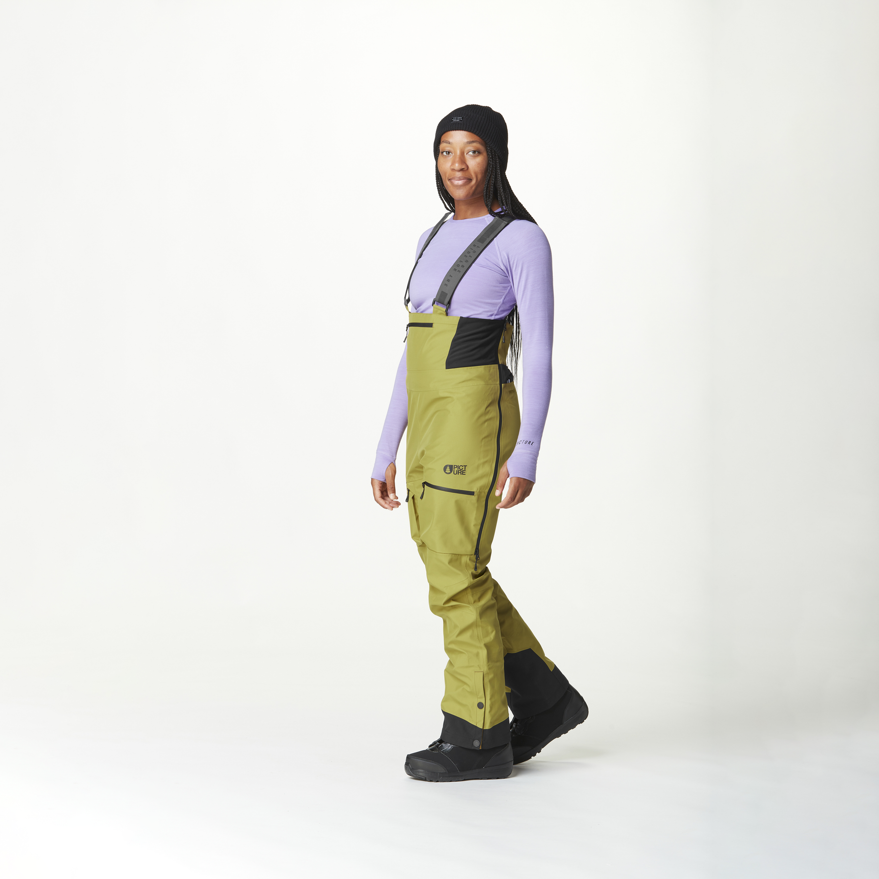 AERON 3L BIB PANTS __color:Green_Moss#9
