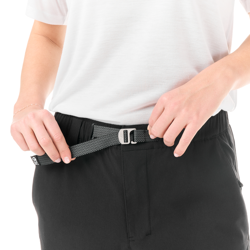 Adjustable waist with integrated belt