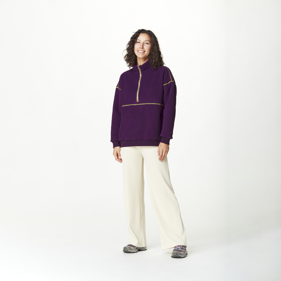 CYLLA 1/4 FLEECE __color:Potent_Purple#6