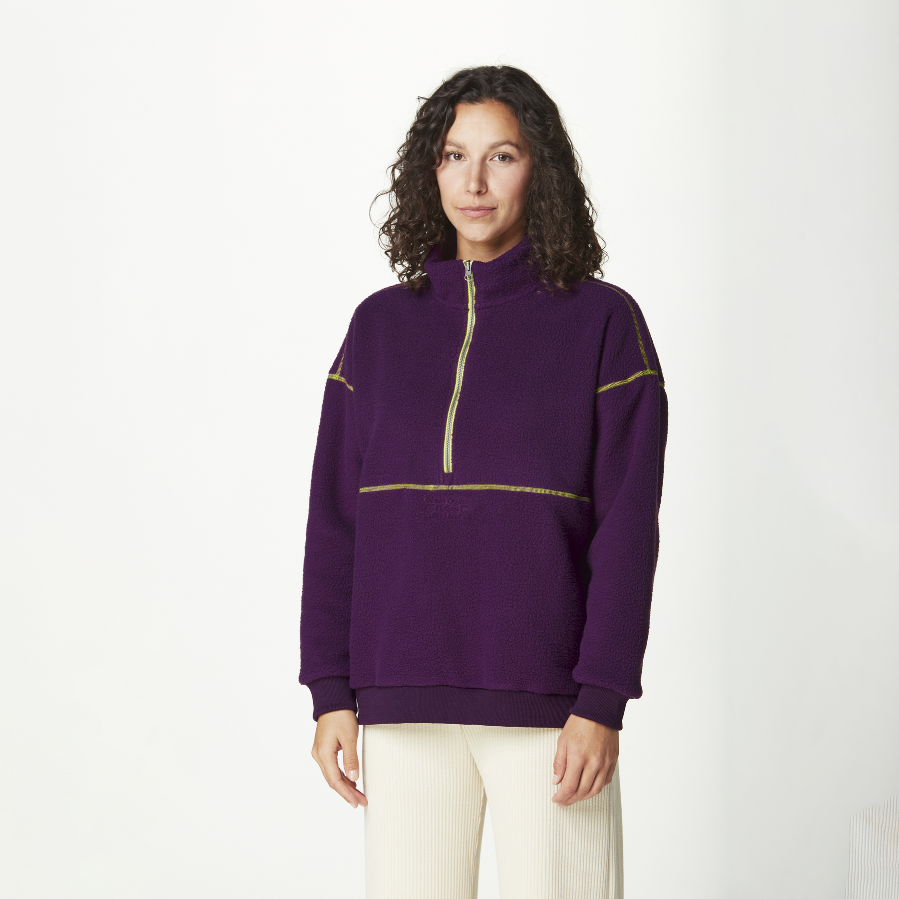 CYLLA 1/4 FLEECE __color:Potent_Purple#7