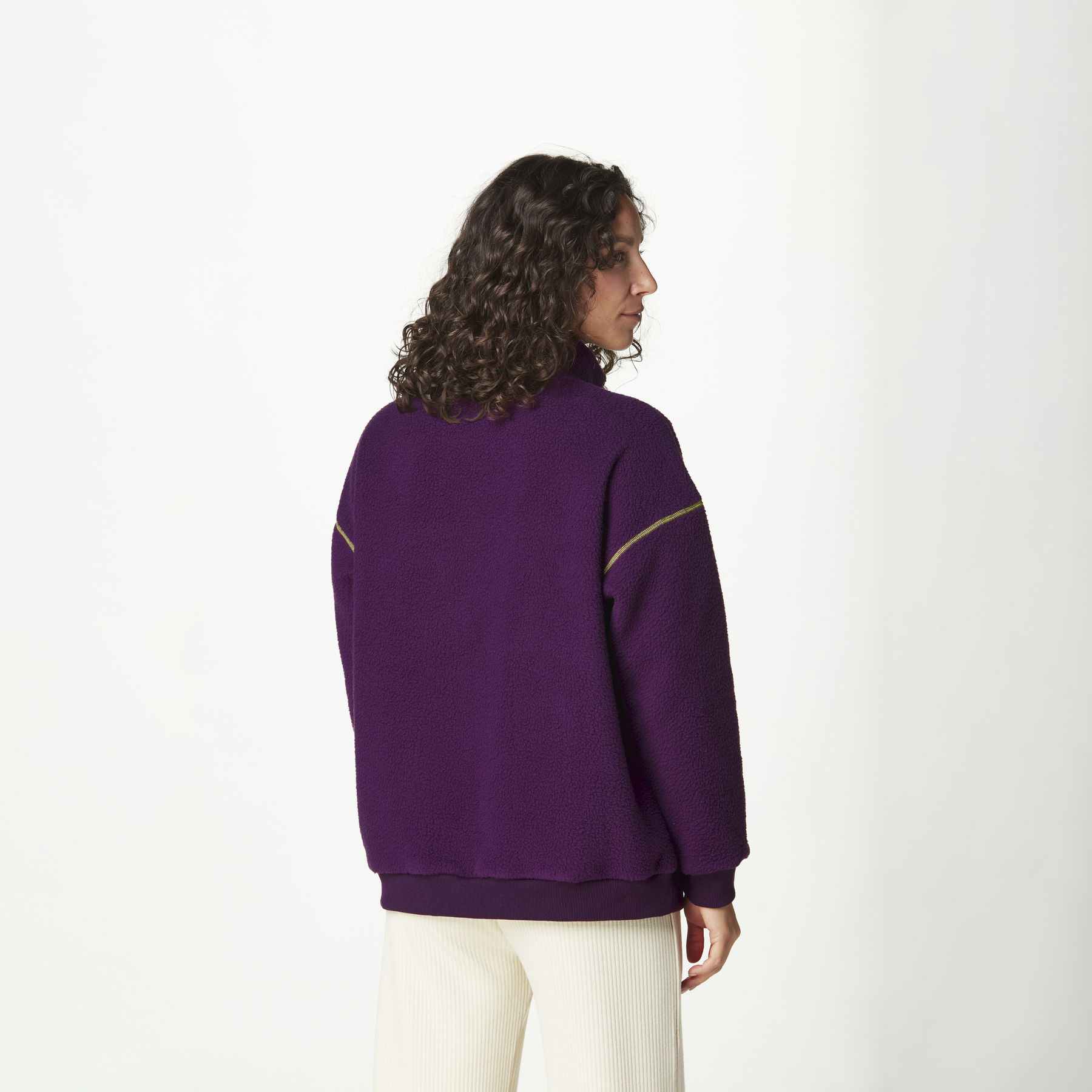 CYLLA 1/4 FLEECE __color:Potent_Purple#8