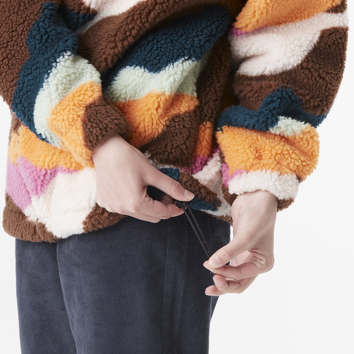 GYPSI ZIP FLEECE __color:Strates_Print#3