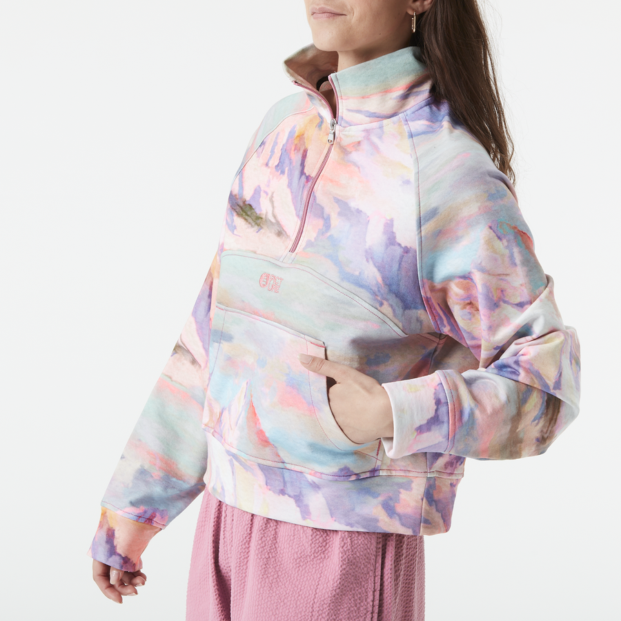QUENDA 1/2 ZIP P SWEAT __color:Montanea_Print#10