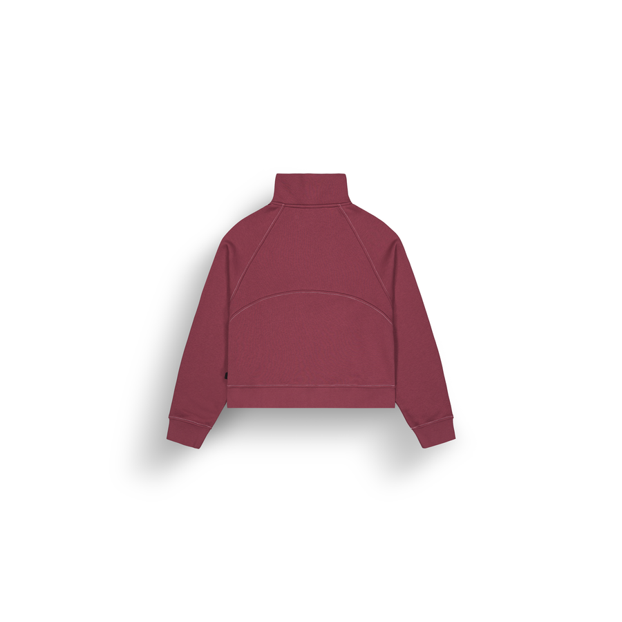 QUENDA 1/2 ZIP SWEATER __color:Cordovan#11