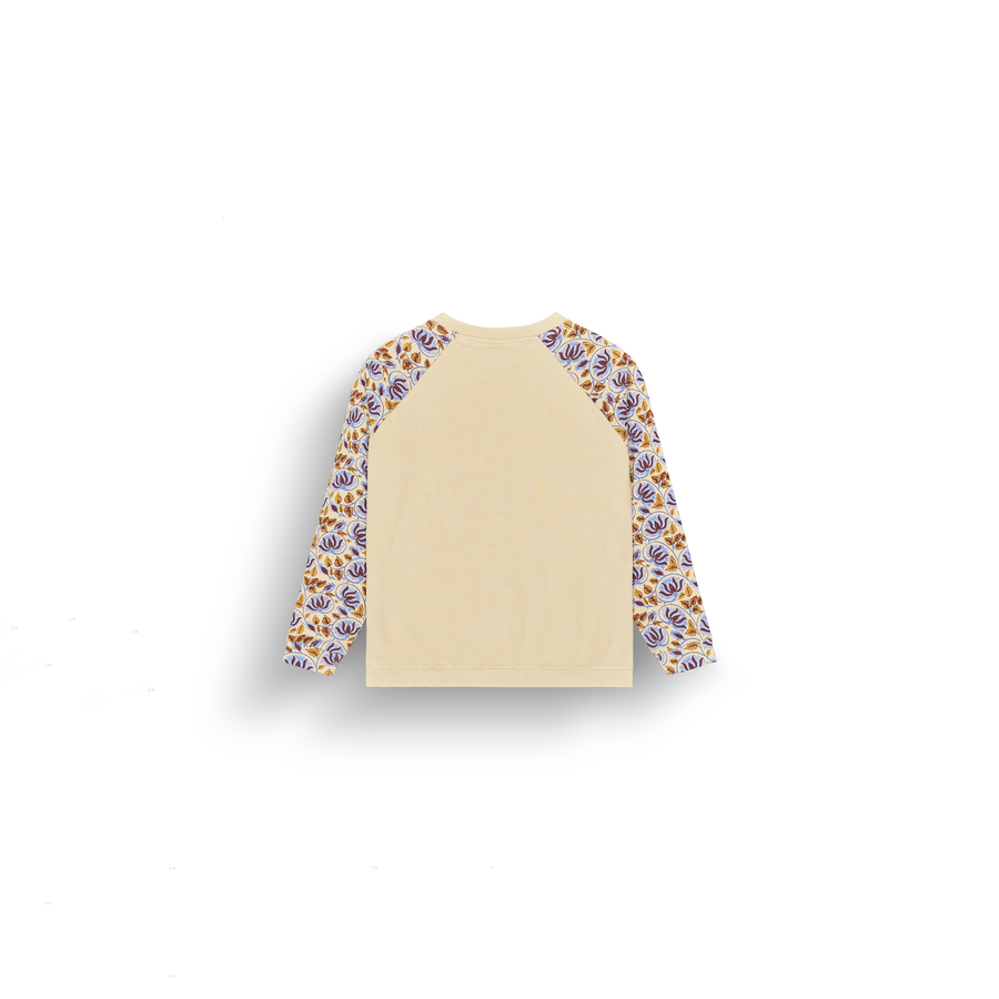 BLAYR PRINTED CREW __color:Wood_Ash#6