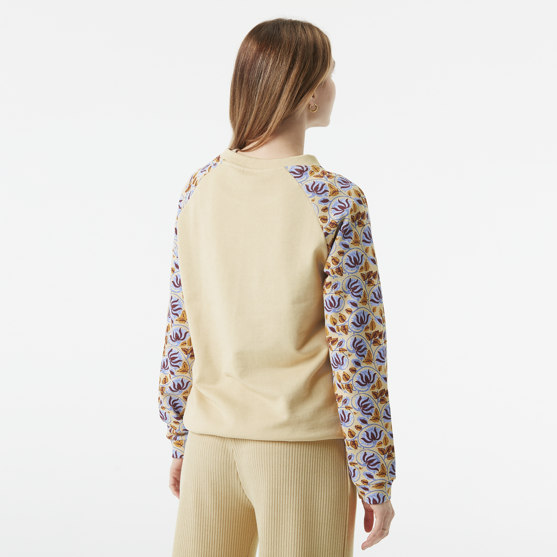 BLAYR PRINTED CREW __color:Wood_Ash#4
