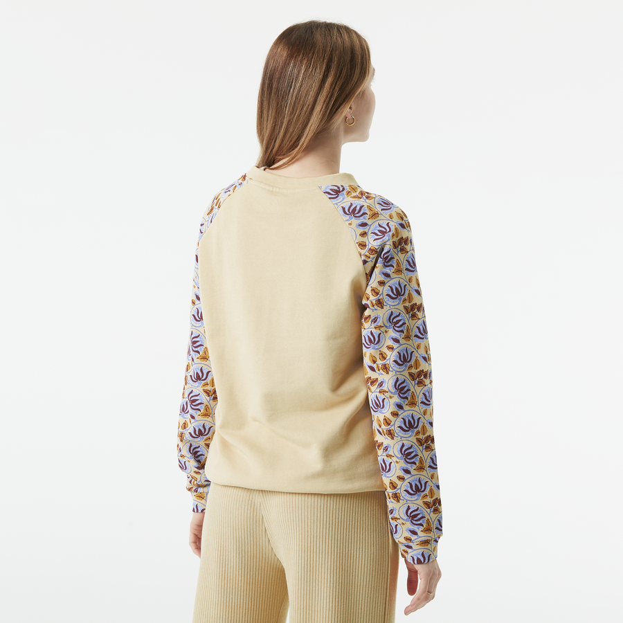 BLAYR PRINTED CREW __color:Wood_Ash#4