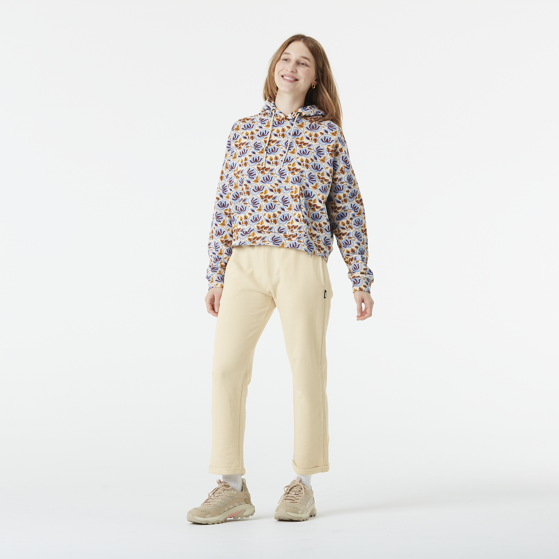 NERIS PRINTED HOODIE __color:Alpine_Thistle_Print#0