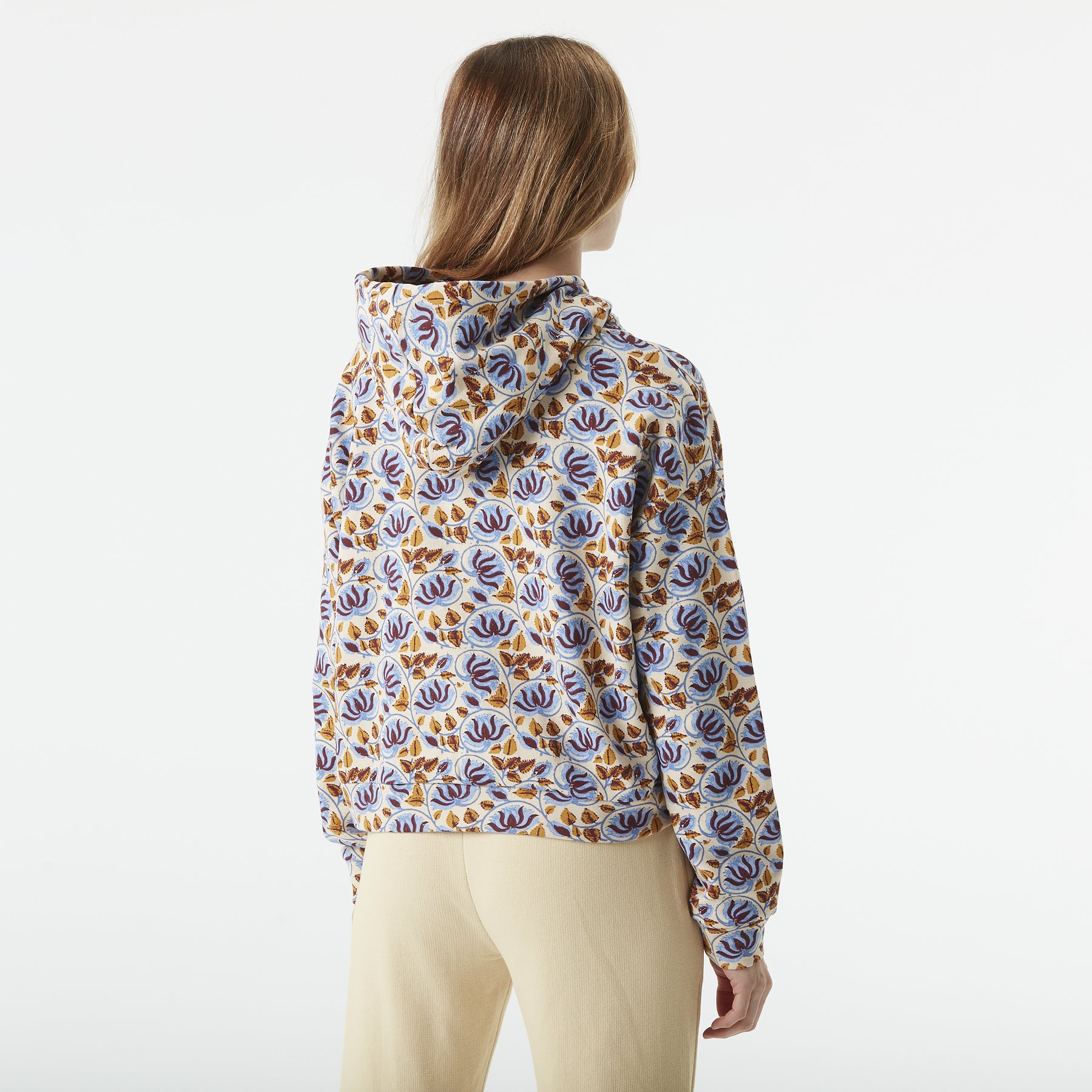 NERIS PRINTED HOODIE __color:Alpine_Thistle_Print#2
