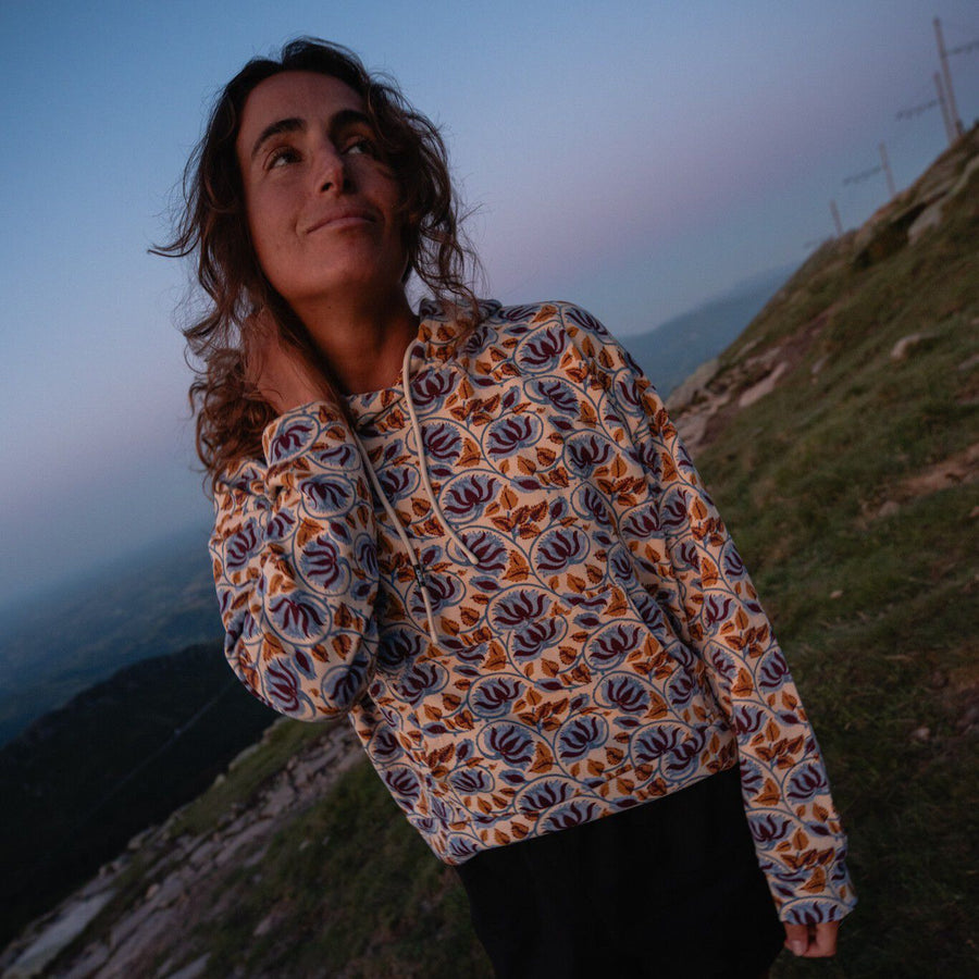 NERIS PRINTED HOODIE __color:Alpine_Thistle_Print#3